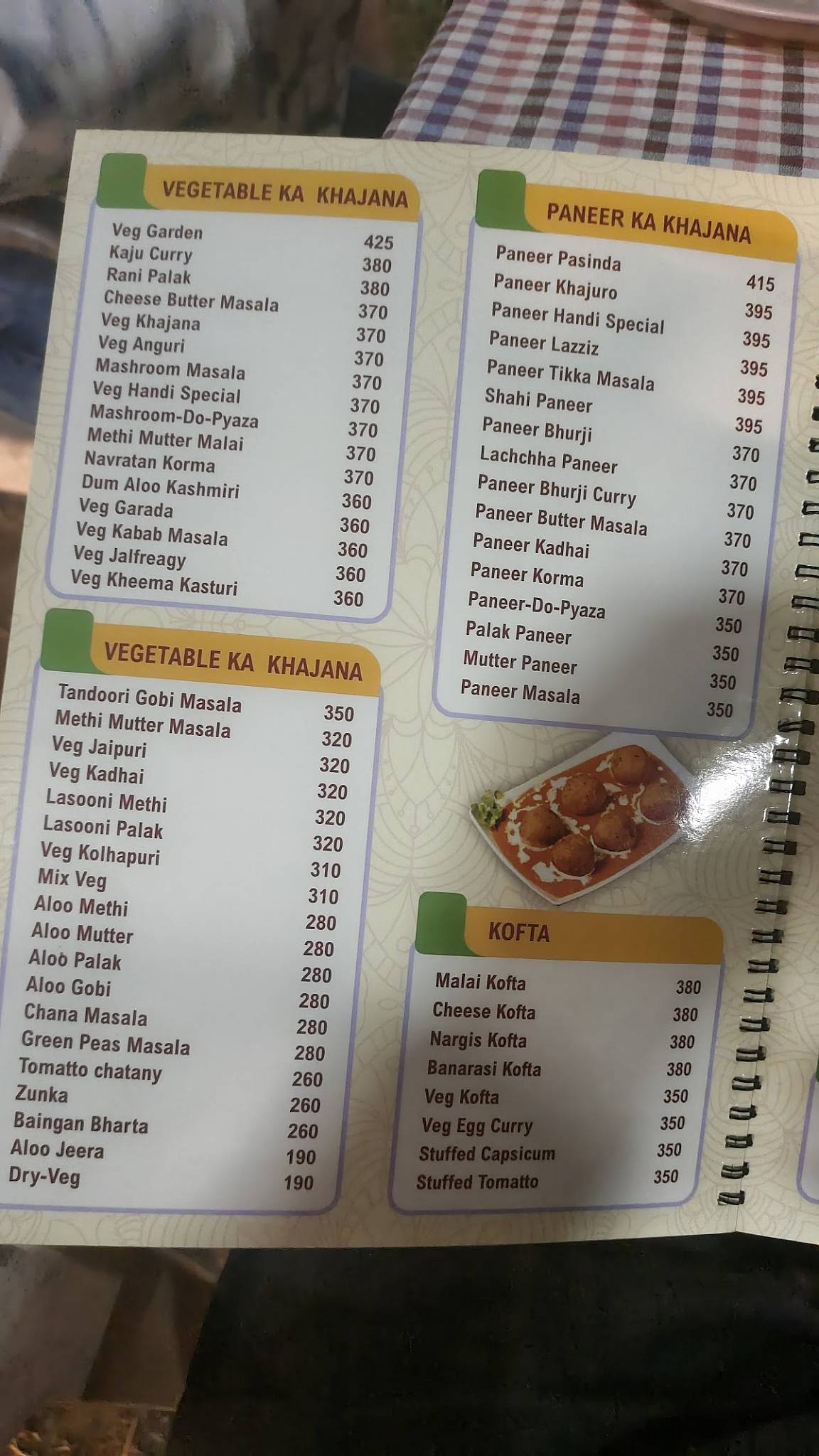Trupti Garden and Restaurant menu