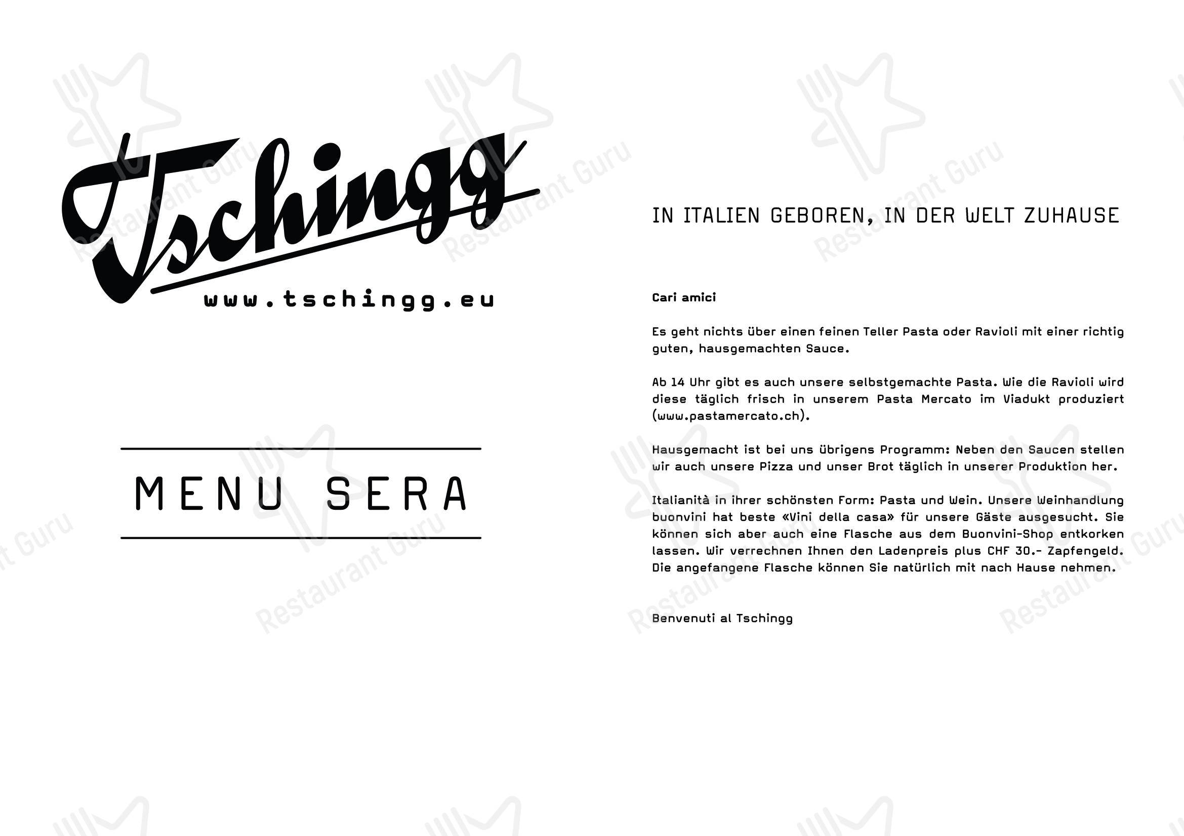 Menu bar per Tschingg in Zurigo