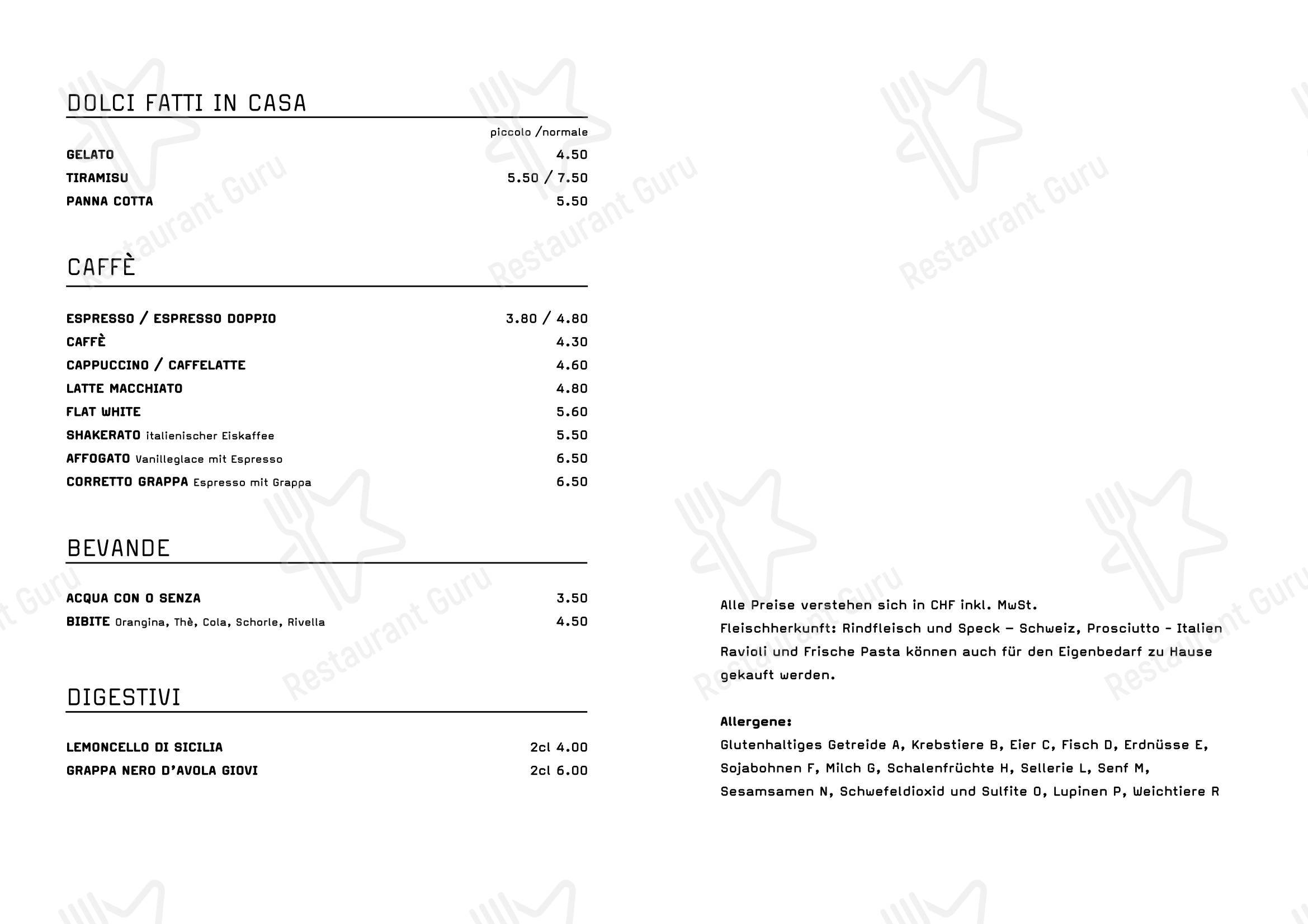 Menu bar per Tschingg in Zurigo