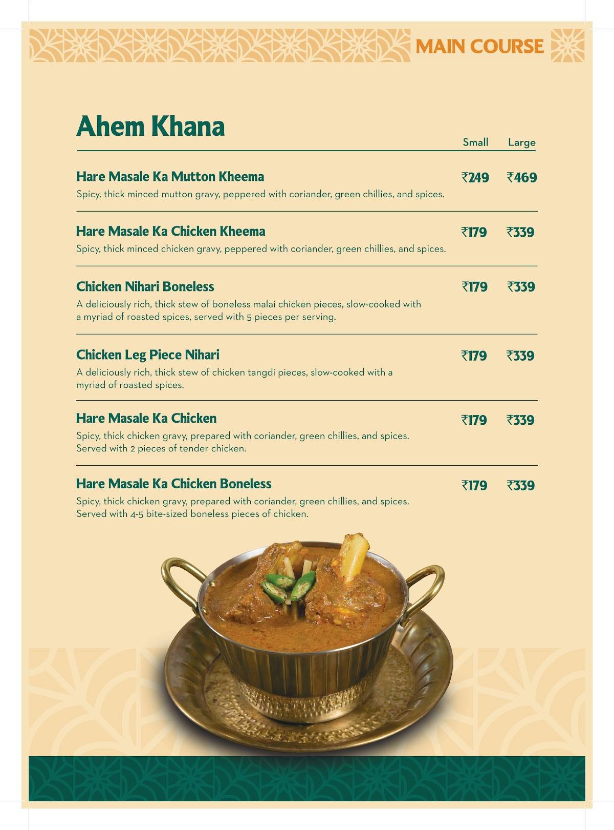 Sharief Bhai Biryani Tumkur menu