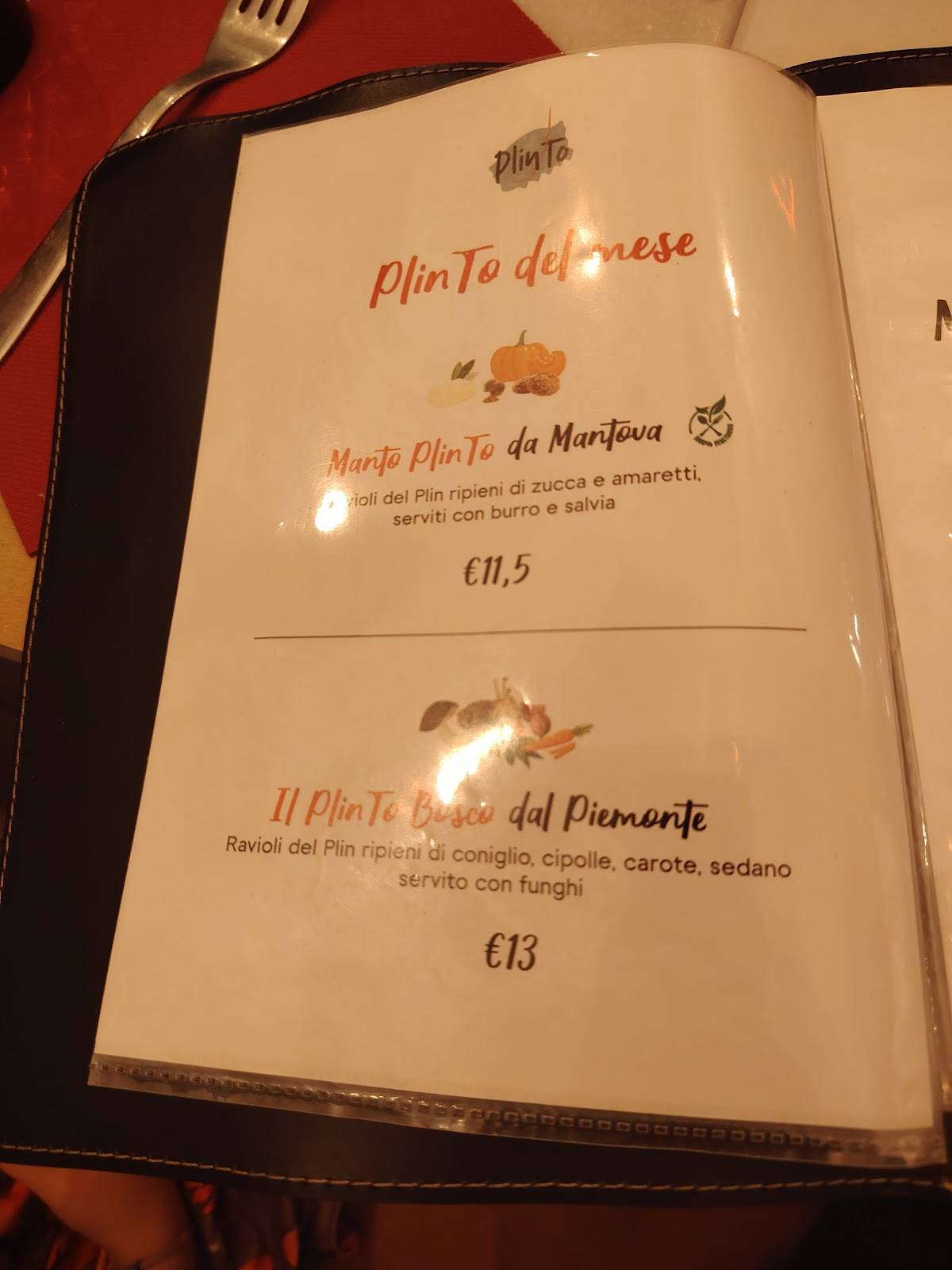 Menu di PlinTO - Via Cernaia 