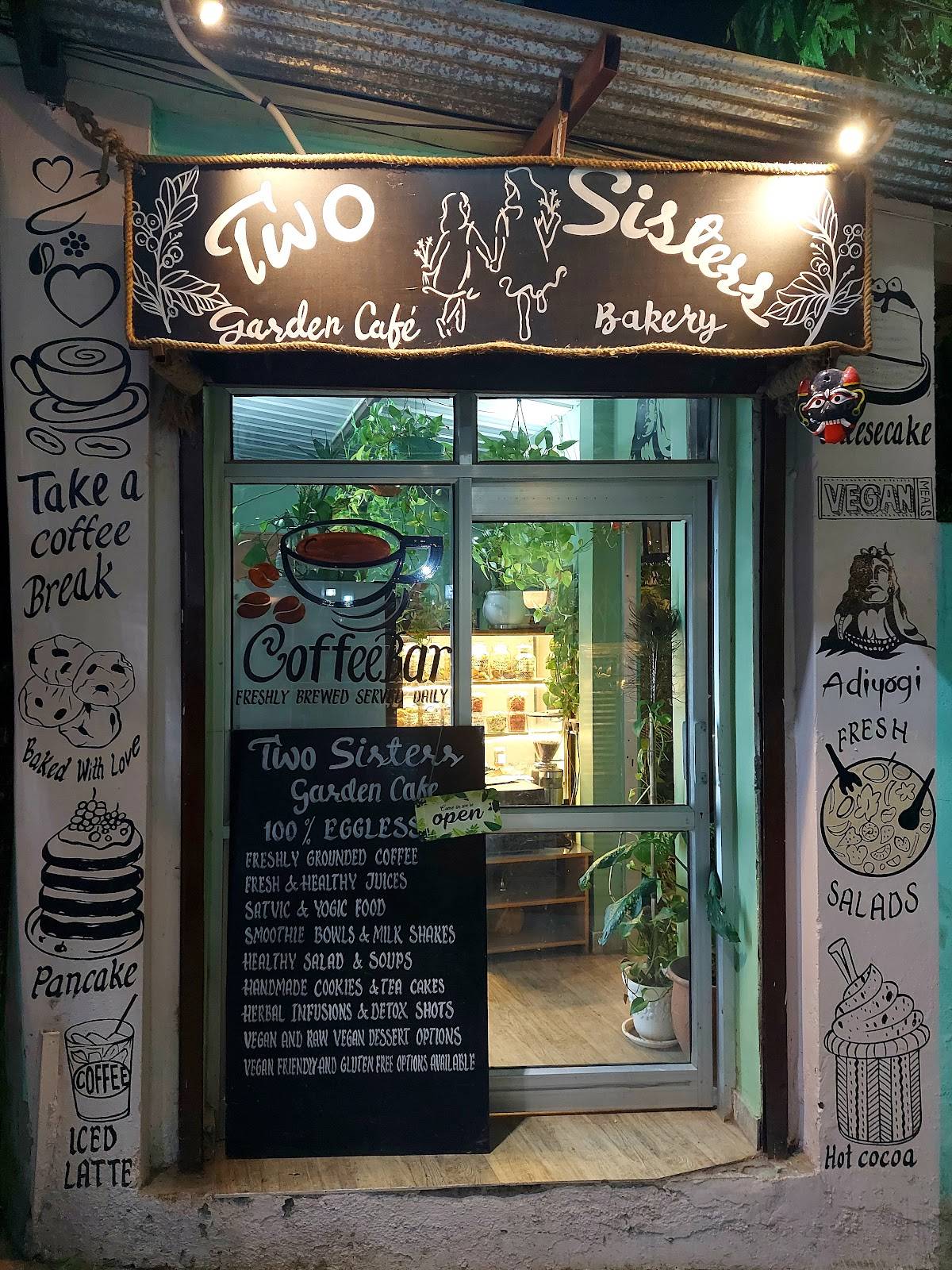 Two Sisters Garden Cafe menu