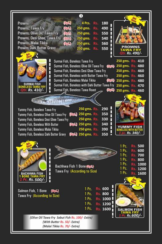 Yumm Fish Point menu