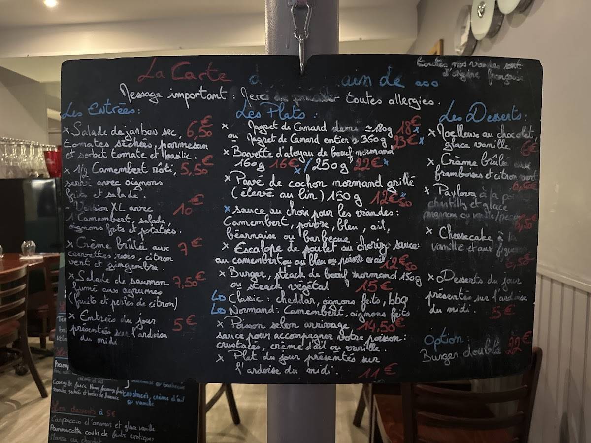 Menu de Un Grain de...