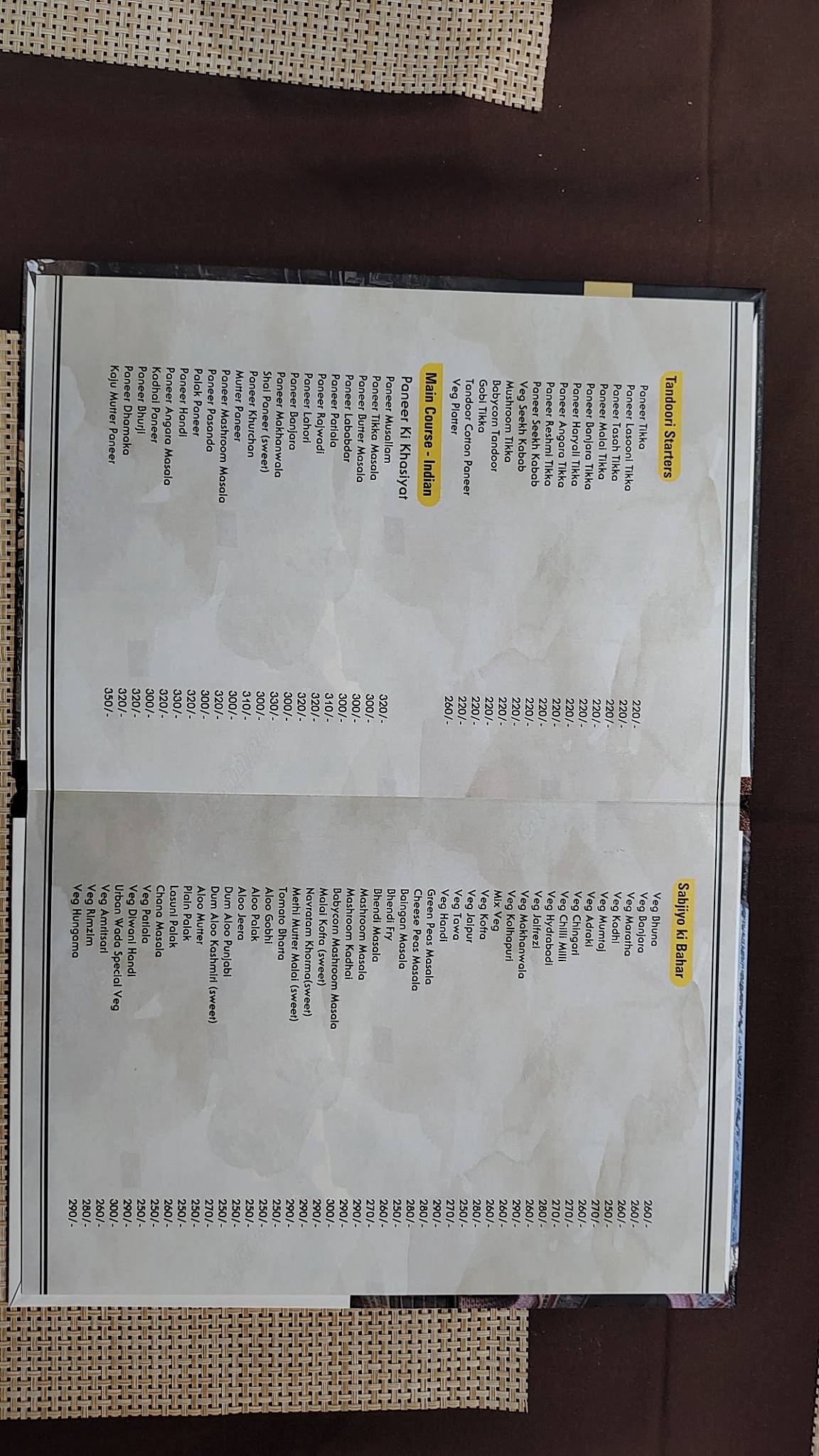 Urban Wada Pure Veg Family Restaurant menu