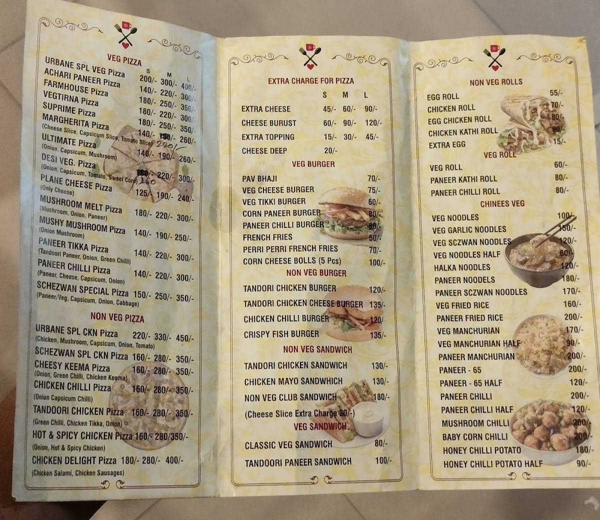 Urbane Cafe menu