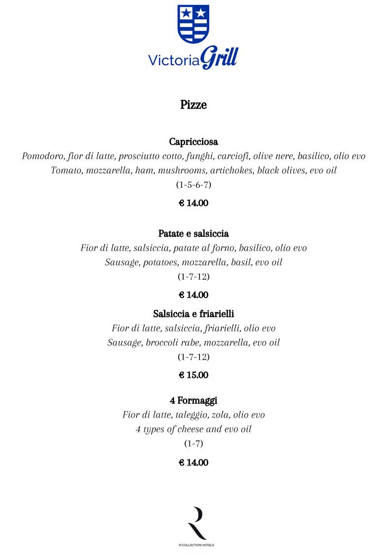 Menu di Victoria Grill 