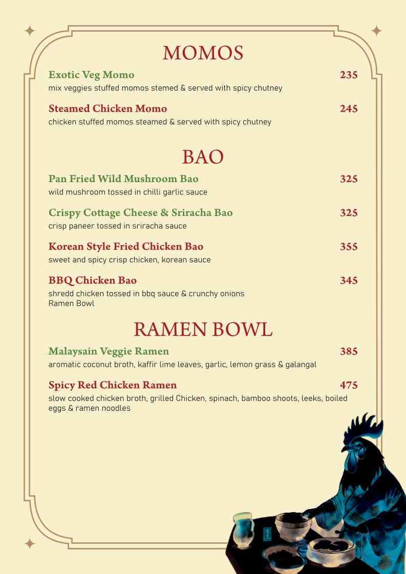 Farmhouse Garden Restaurant / Residency menu