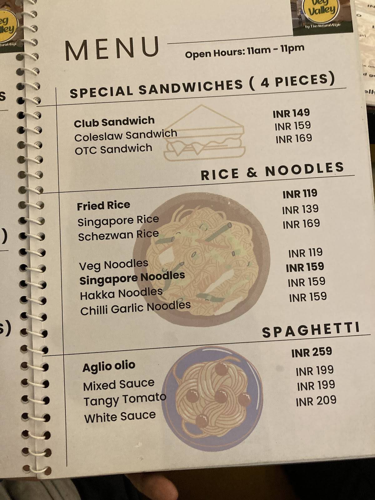 Veg Valley by The Natural Angle menu