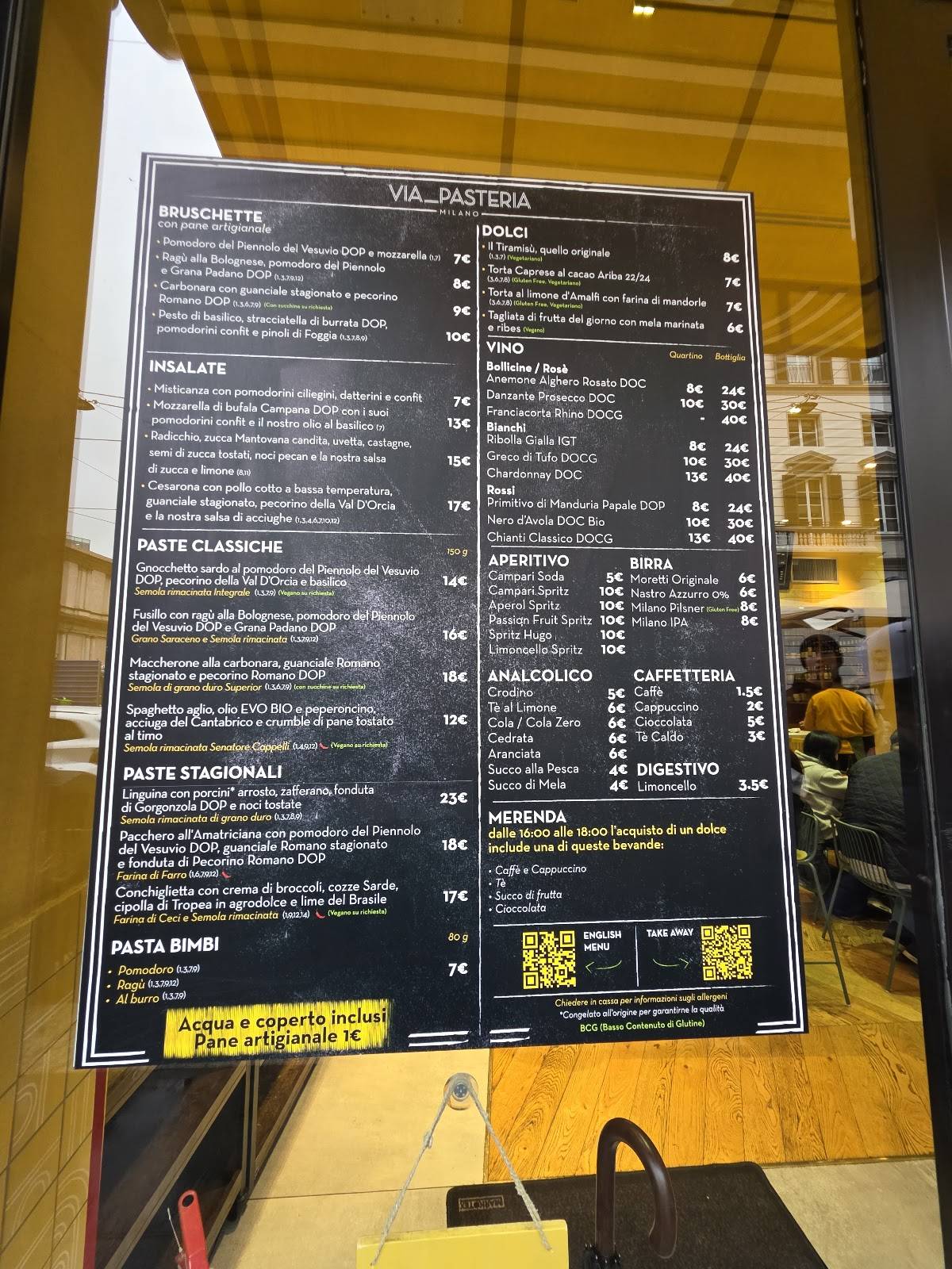Menu di Via Pasteria 