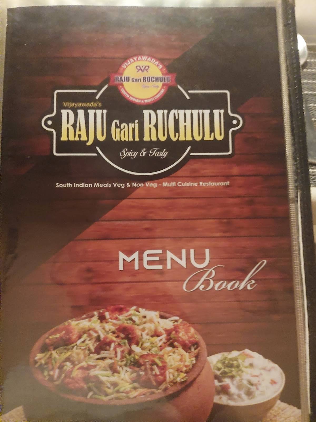 Vijayawada's Raju Gari Ruchulu menu