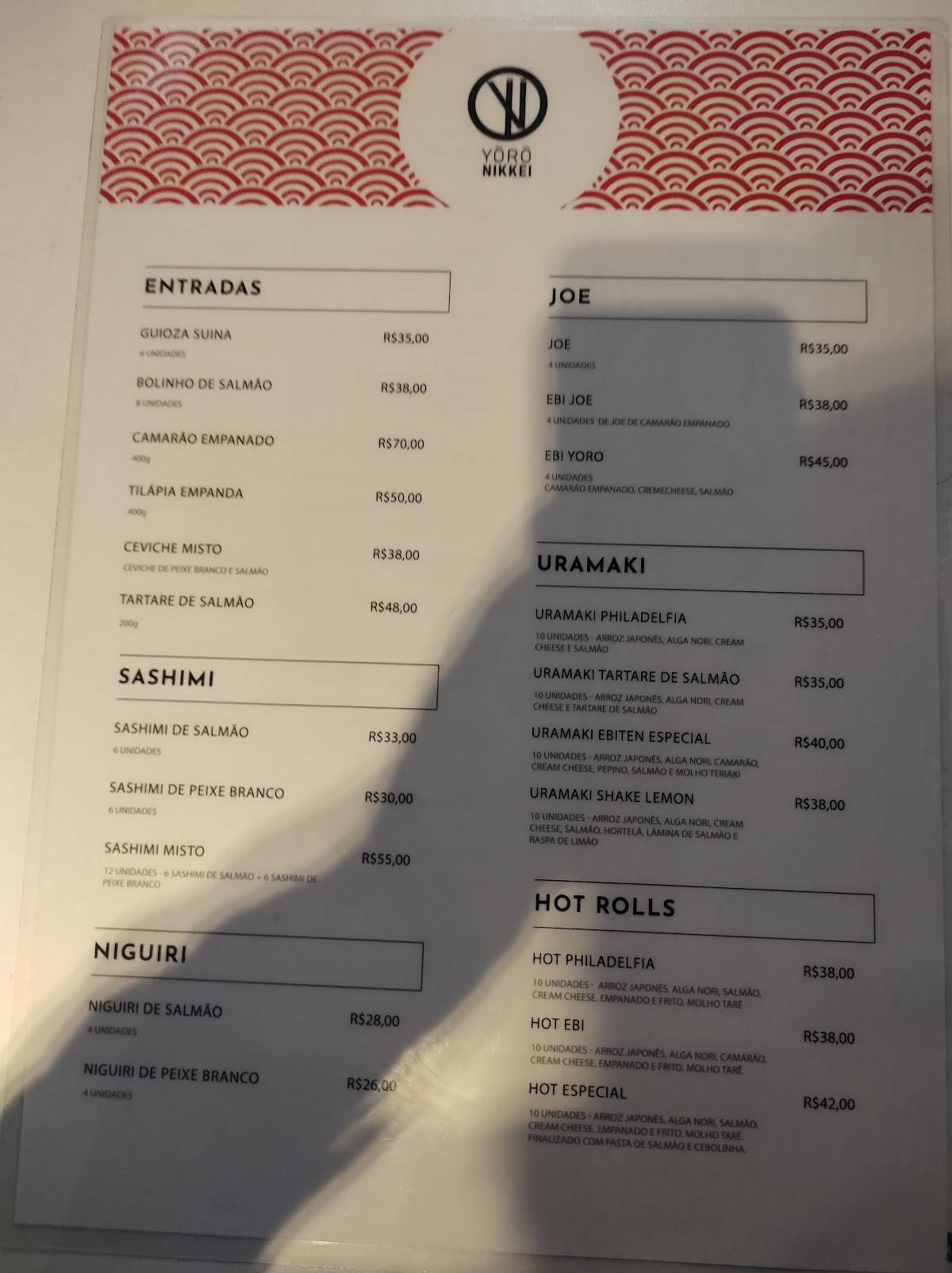 Vila Yamon cardápio