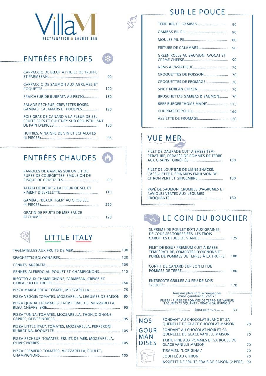 Menu de Carbon Restaurant Lounge