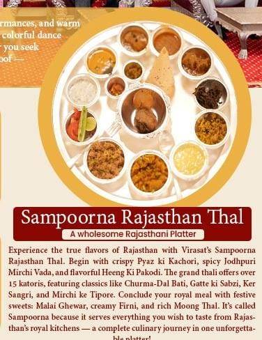 Virasat Heritage Restaurant menu