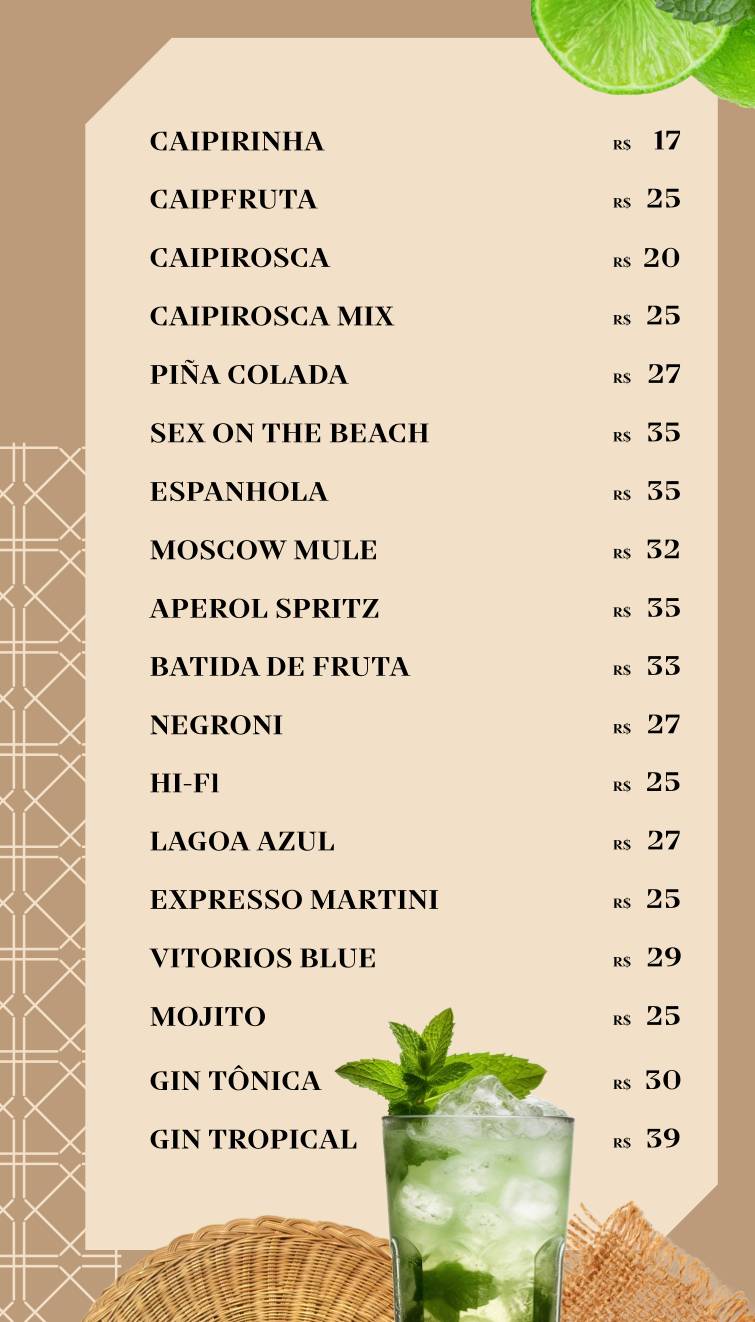 Vitório's Lounge cardápio