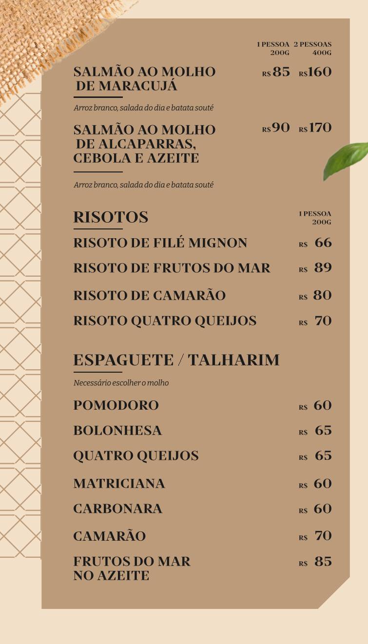 Vitório's Lounge cardápio