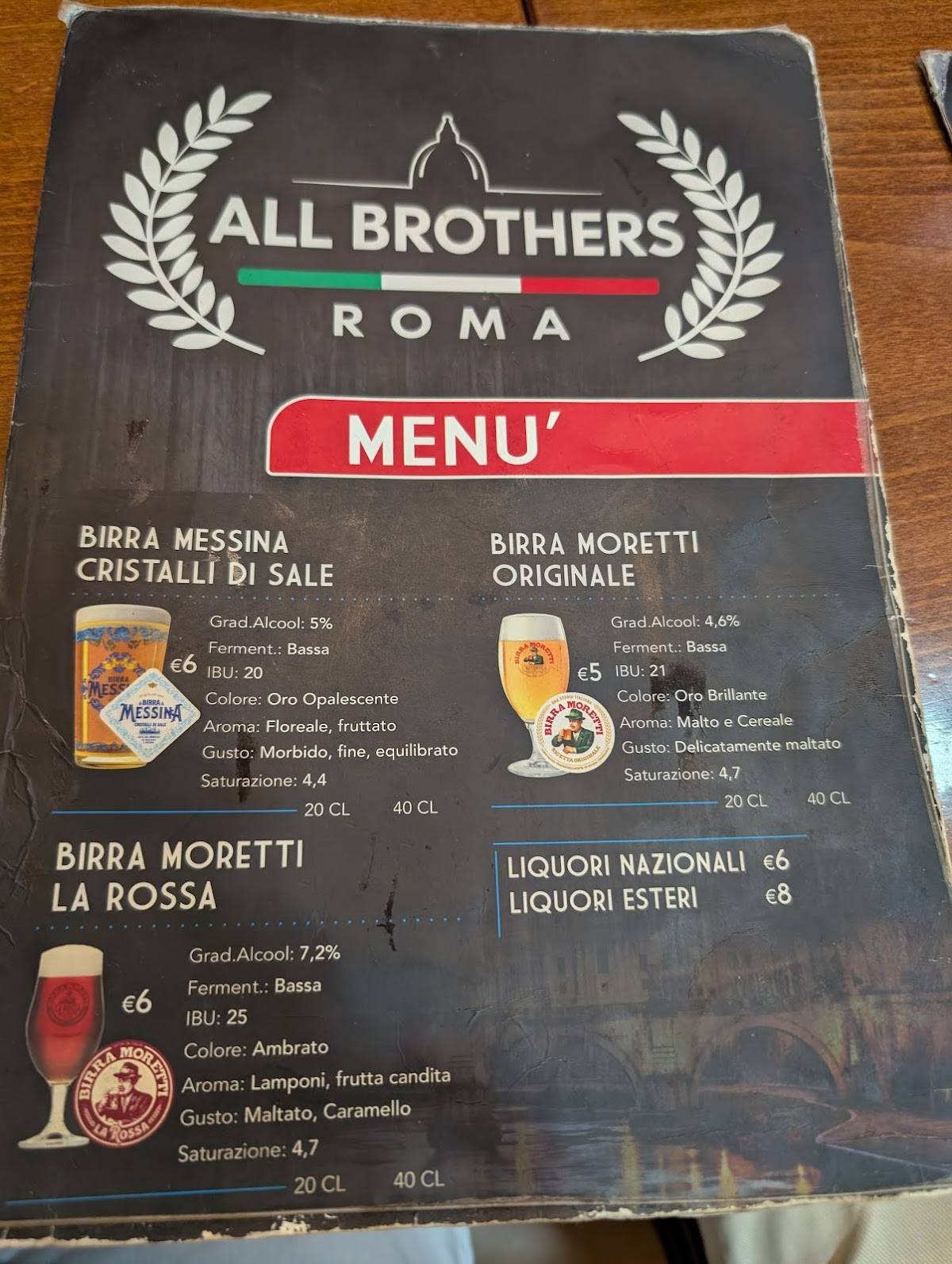 Menu di All Brothers 
