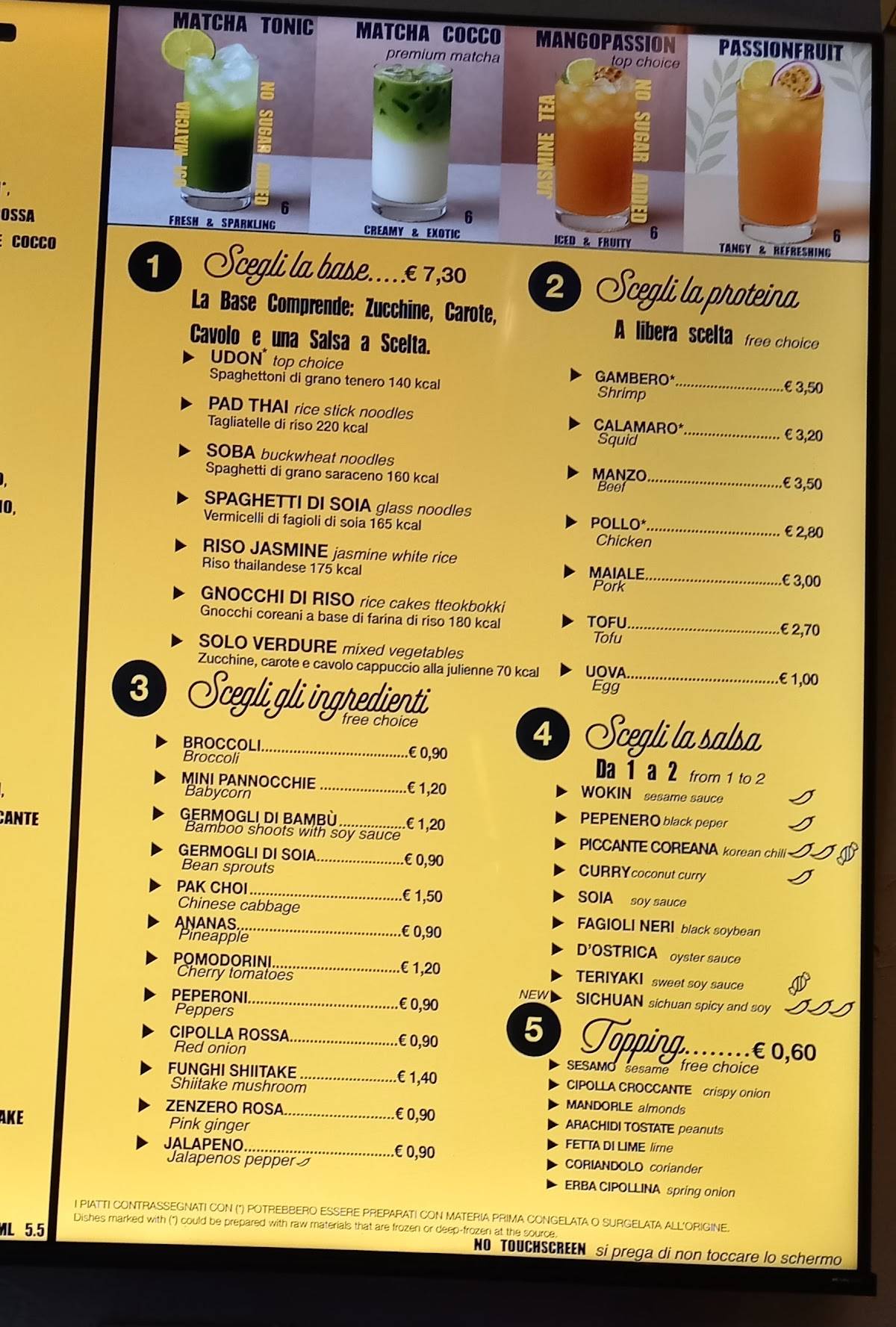 Menu di Wokin 