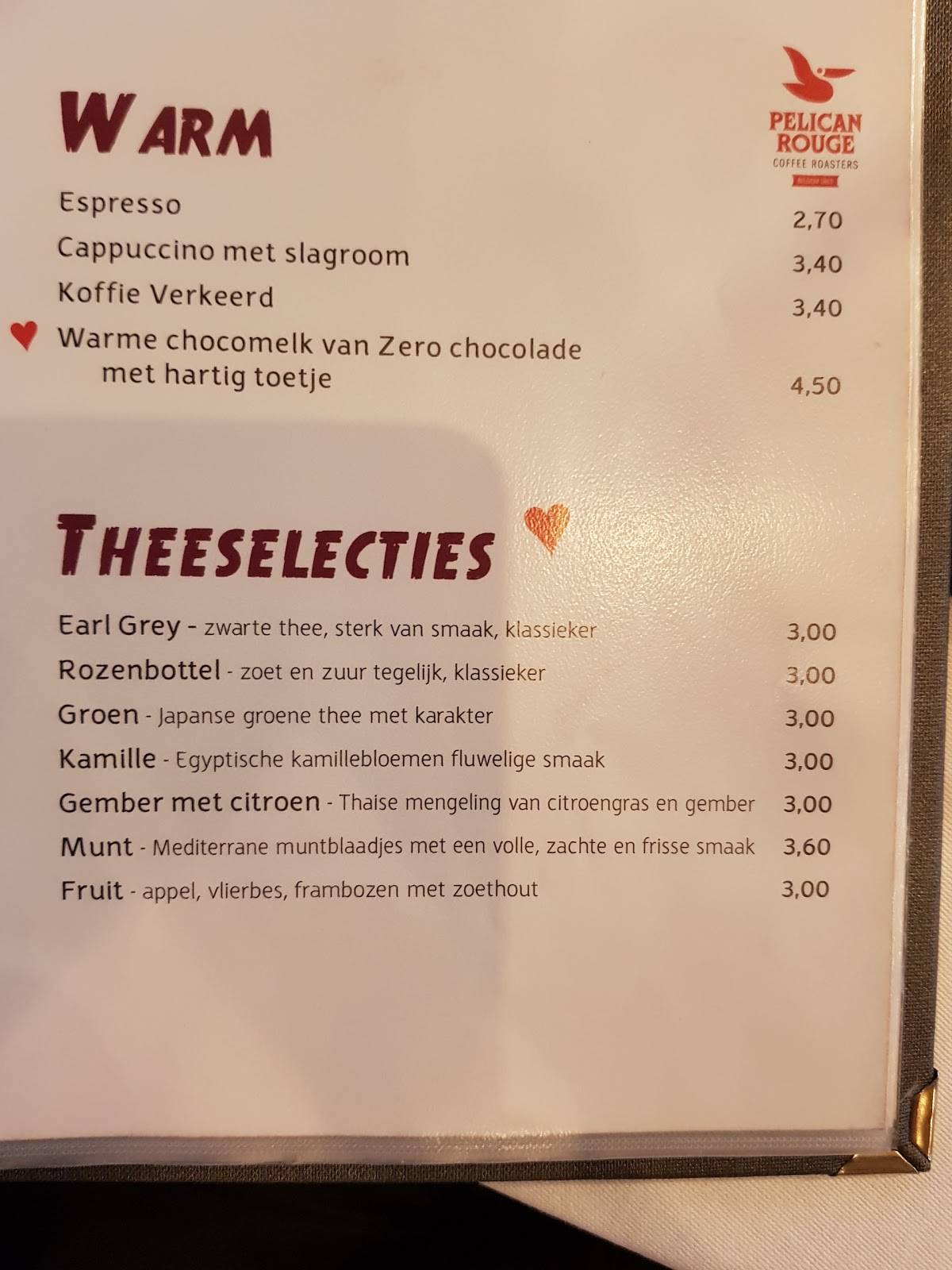 Menu de Wolfstee