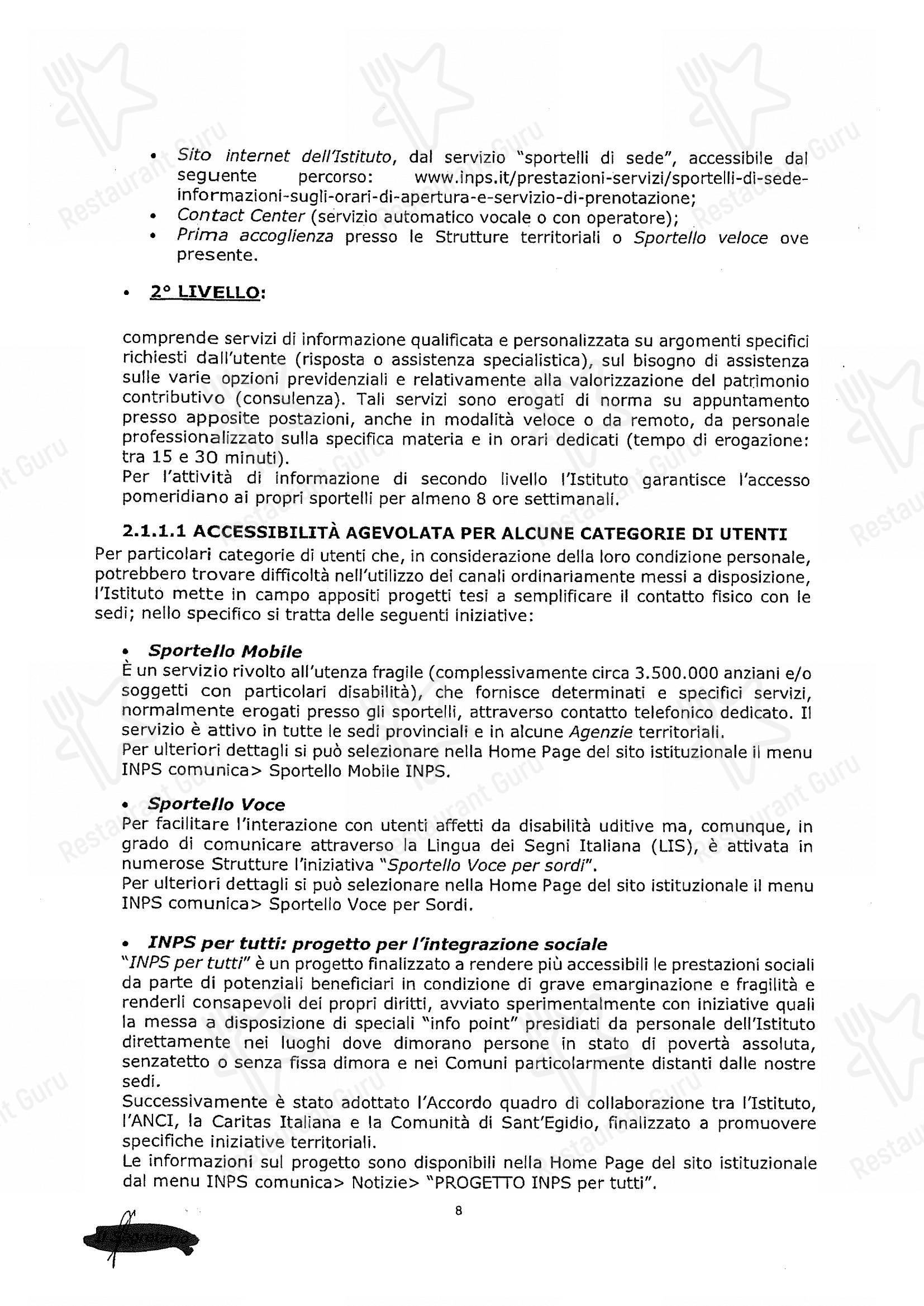 Menu bar per Woods - Centocelle ristorante
