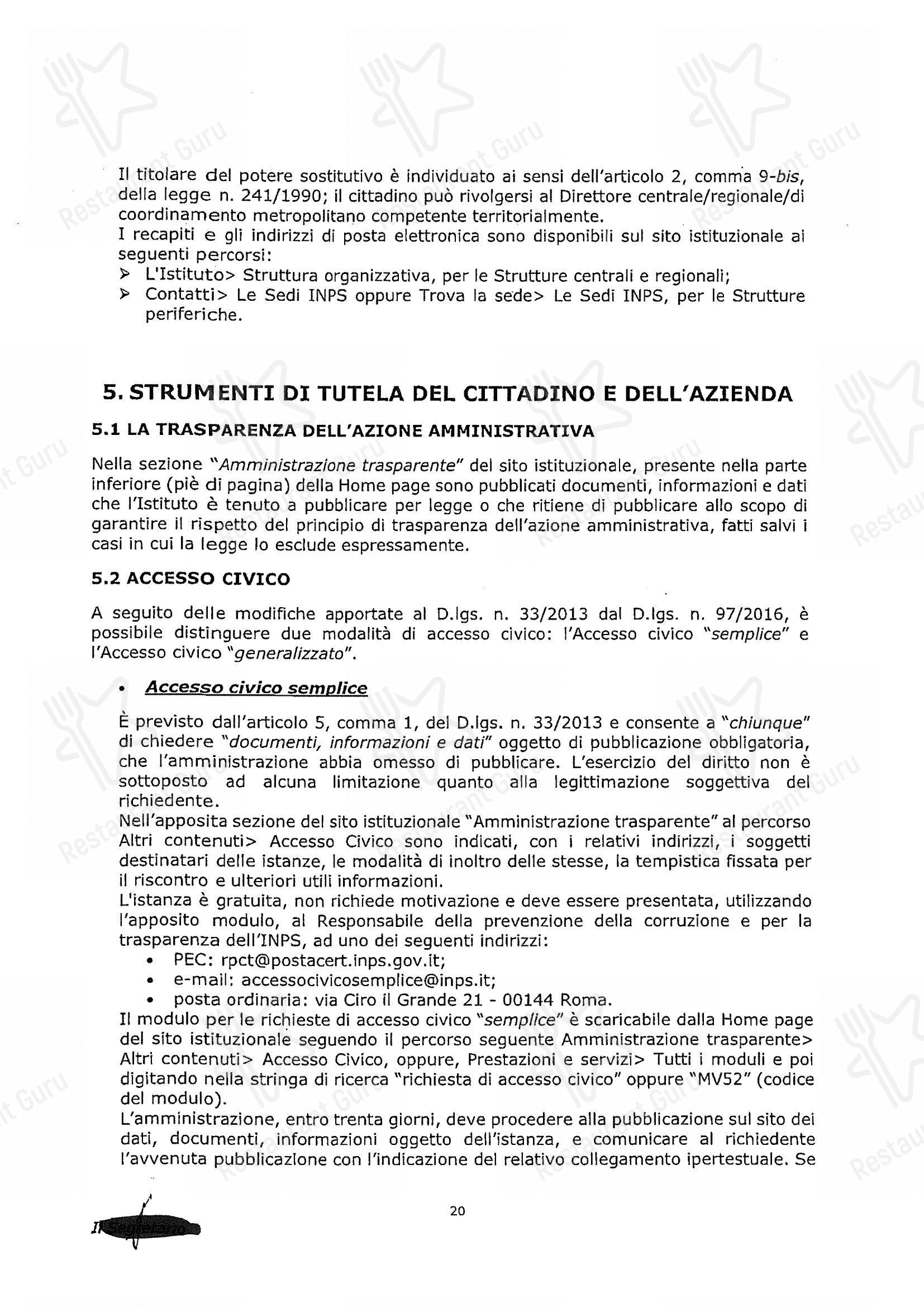 Menu bar per Woods - Centocelle ristorante