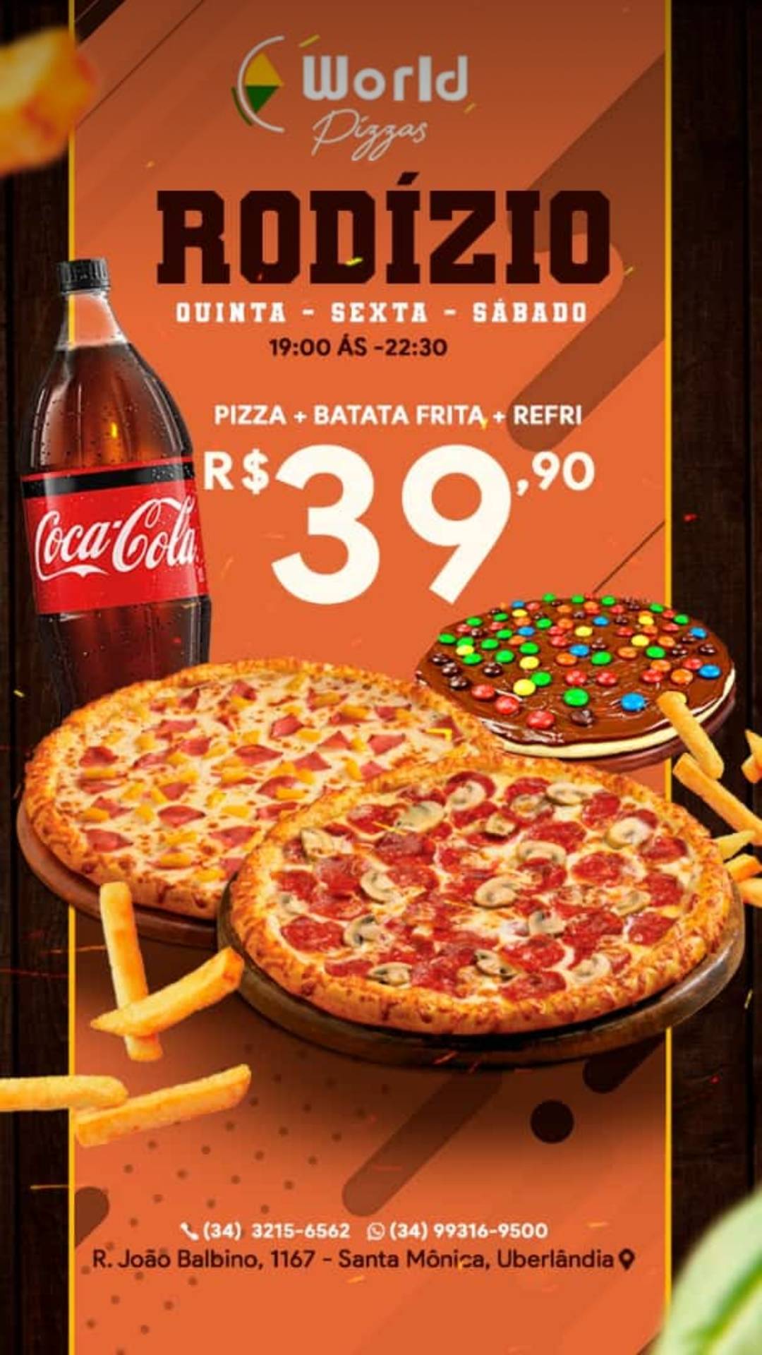 World Pizzas cardápio