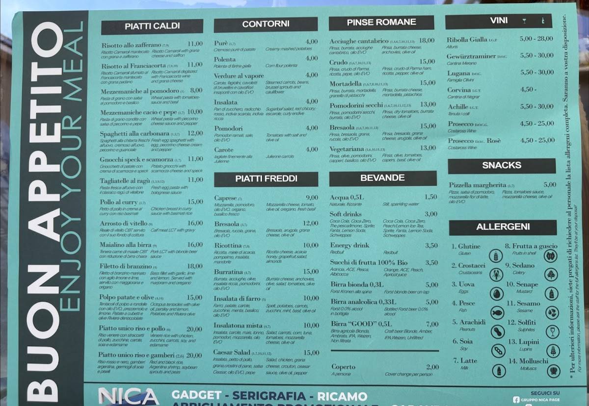 Menu di X Beach 