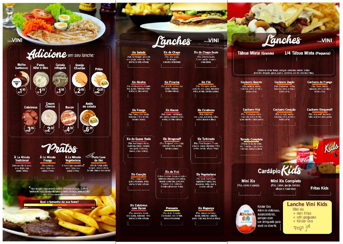 Xis Do Vini - Dois Irmãos cardápio
