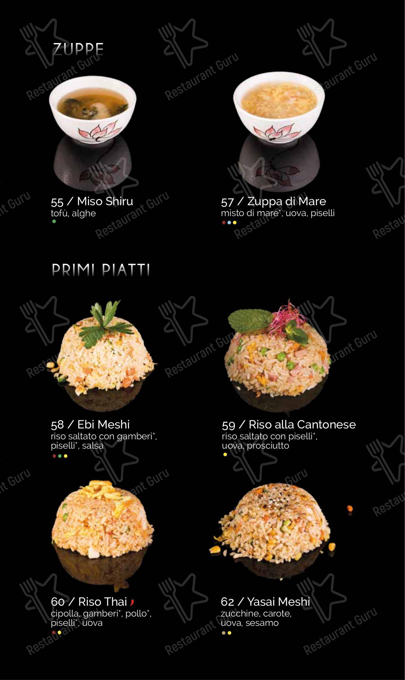 Menu per Xuan ristorante