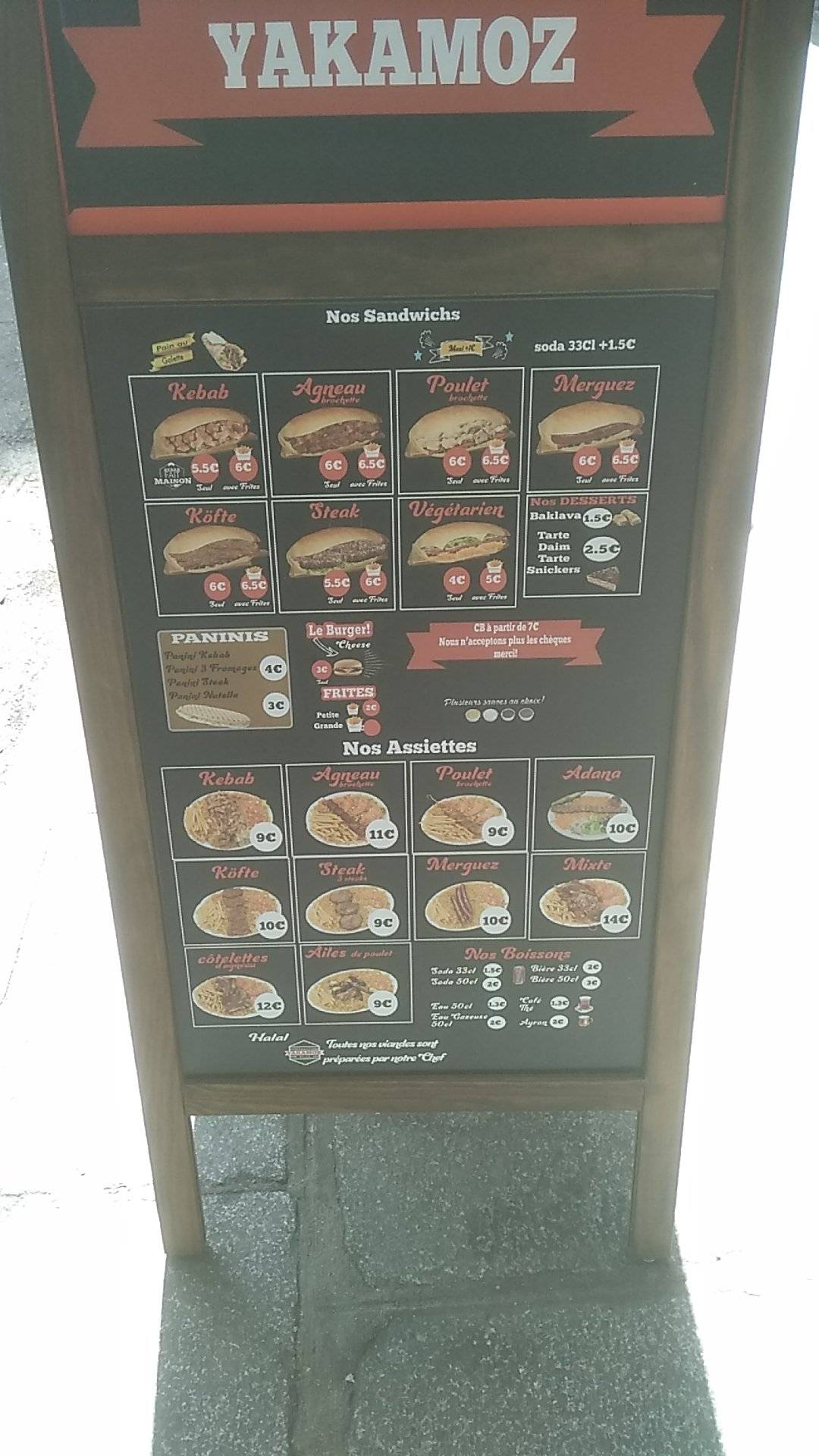 Menu de Yakamoz