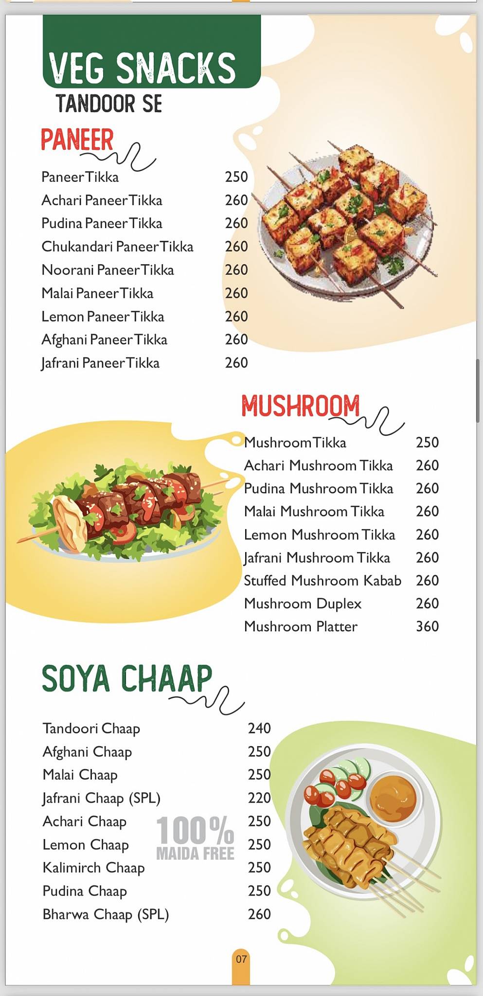 Tikka Express menu