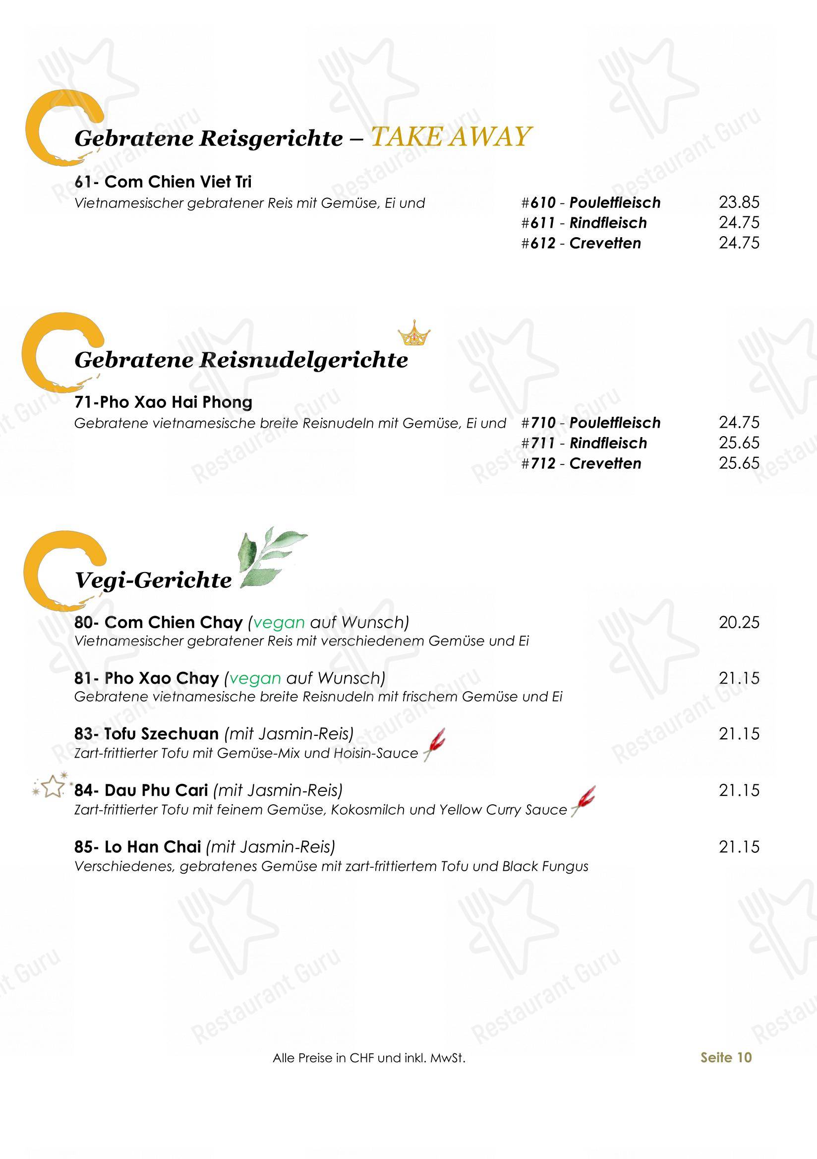 Menu per YEN'S Restaurant ristorante
