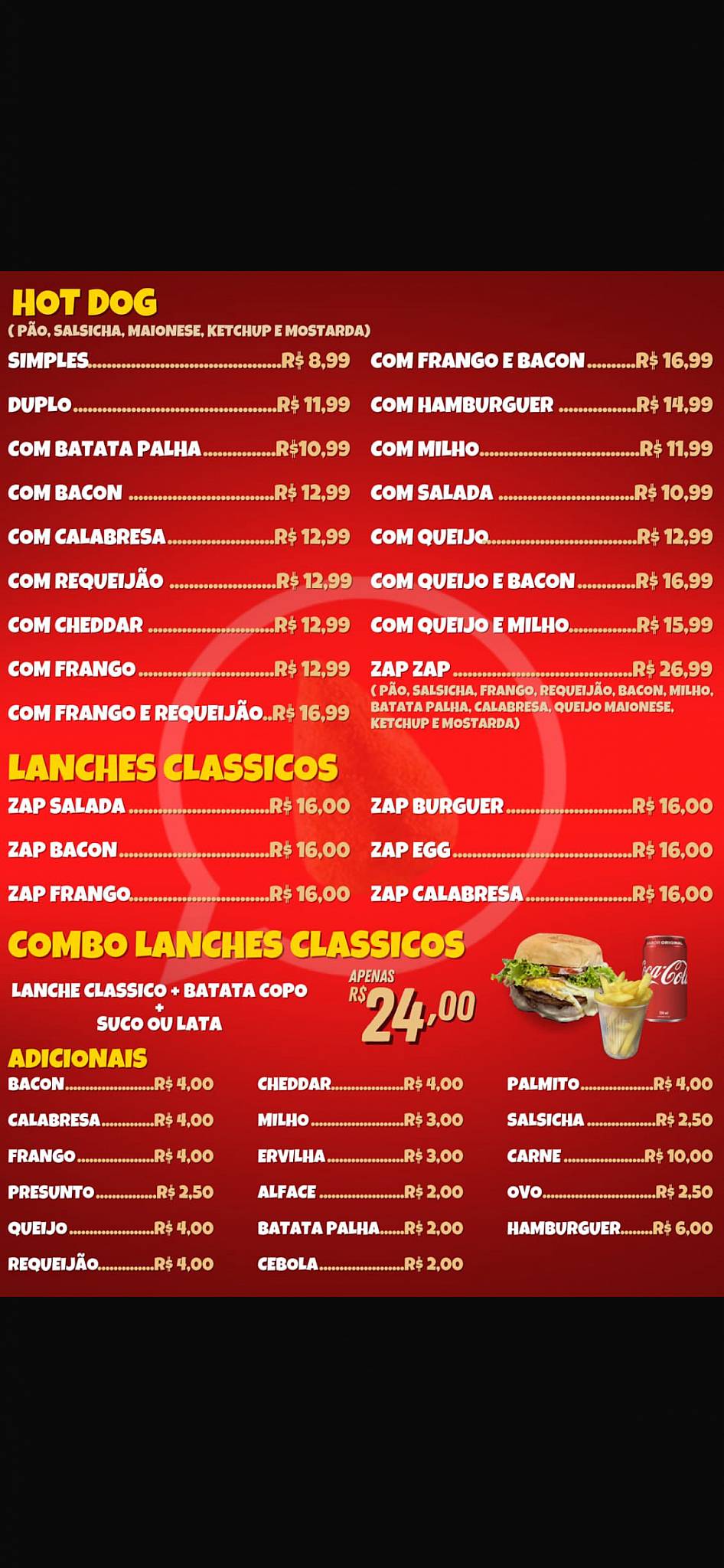 Zap Zap Restaurante (Botucatu) cardápio