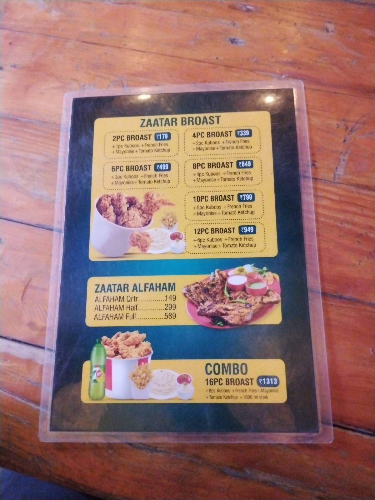 Zaatar - Resto Cafe menu