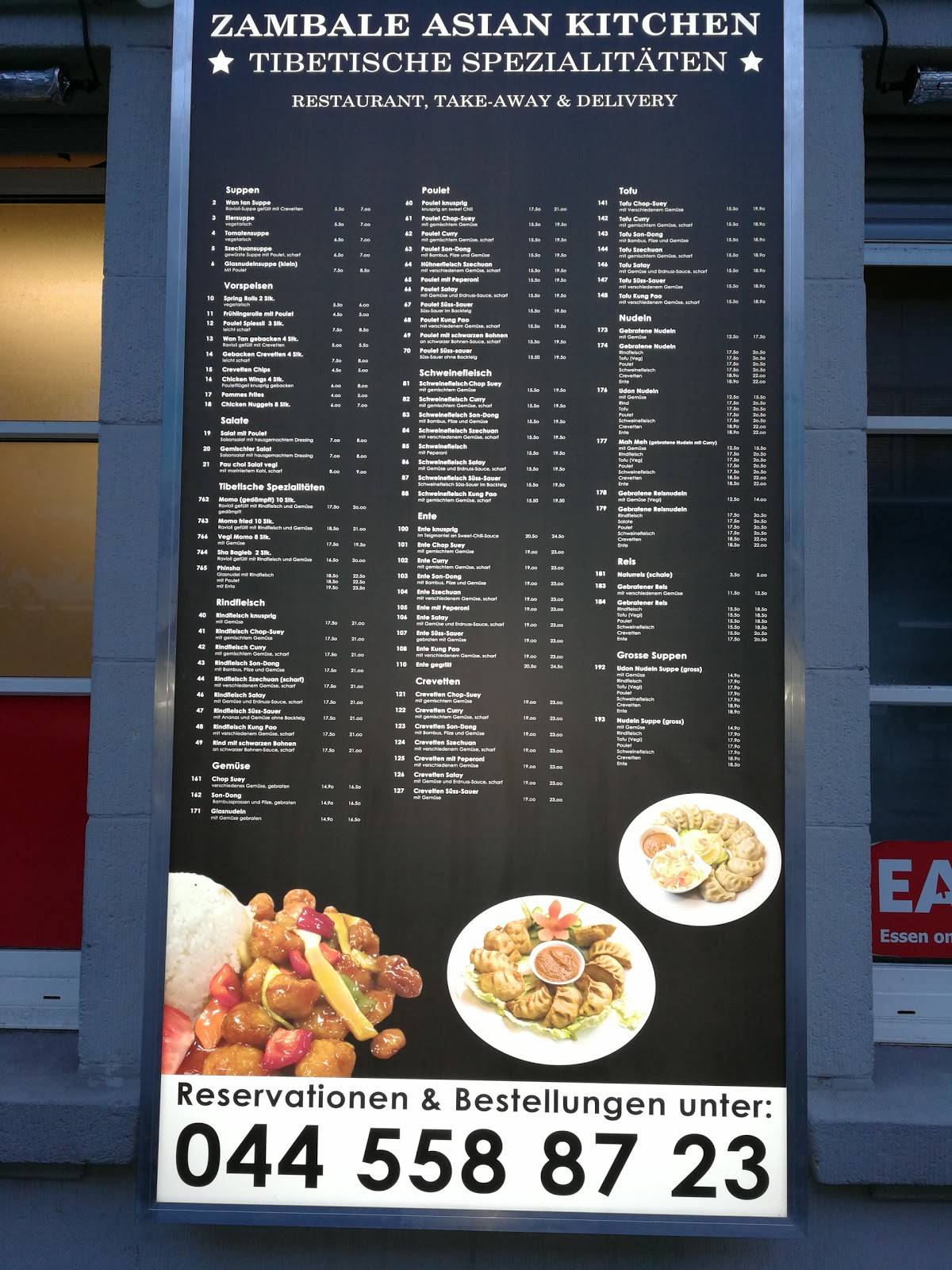Menu di Zambale Asian Kitchen