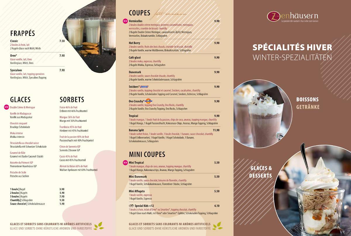 Menu di Zenhäusern 