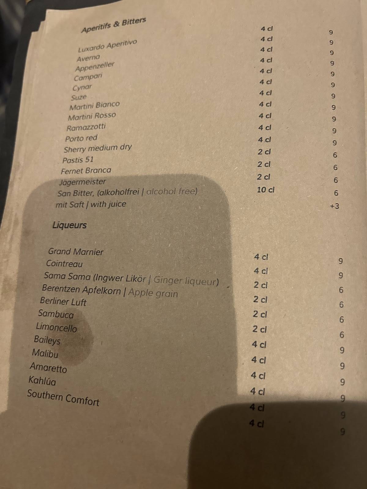 Menu di Brown Cow Pub 