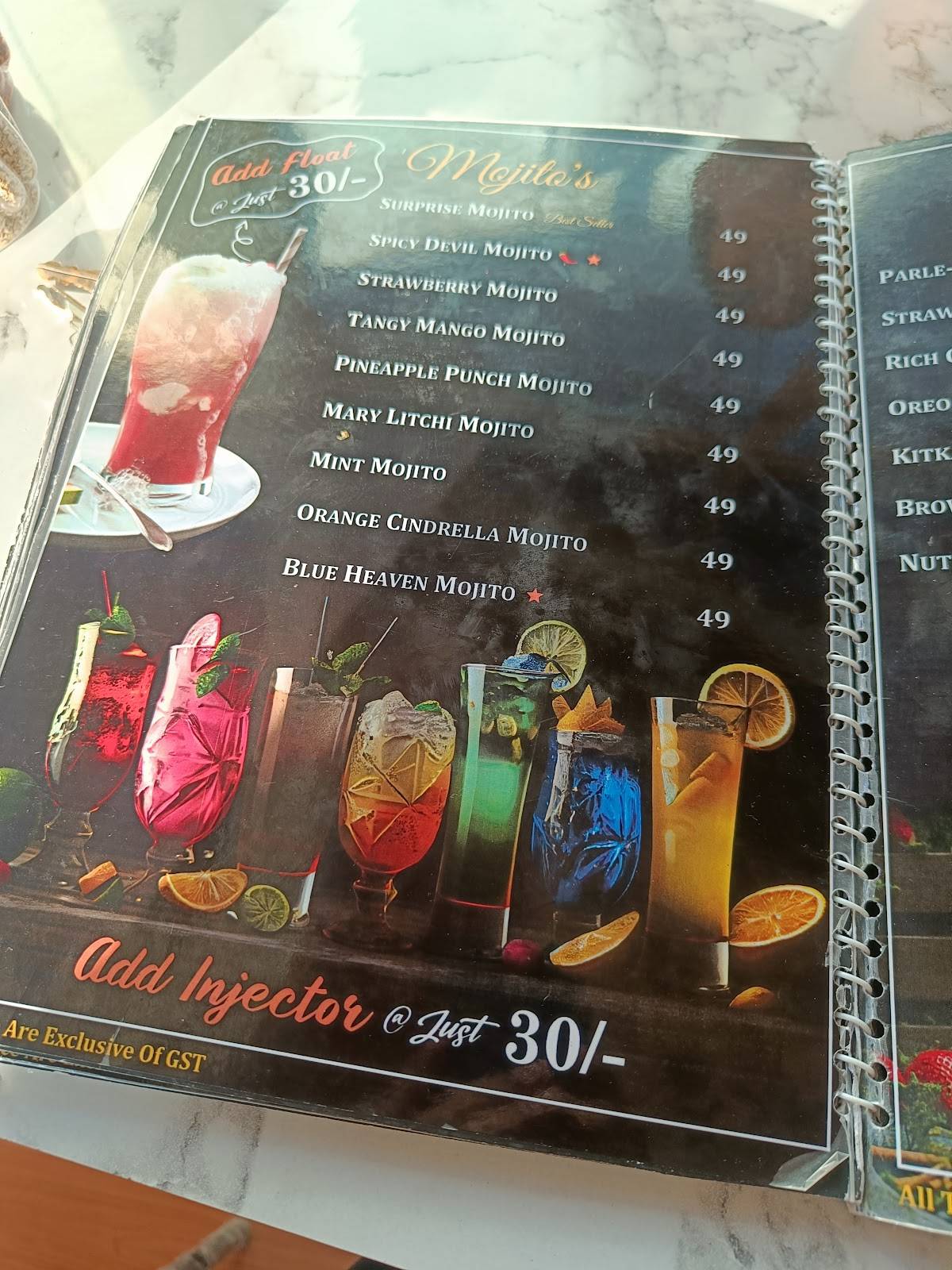 Zorko Vikasnagar menu