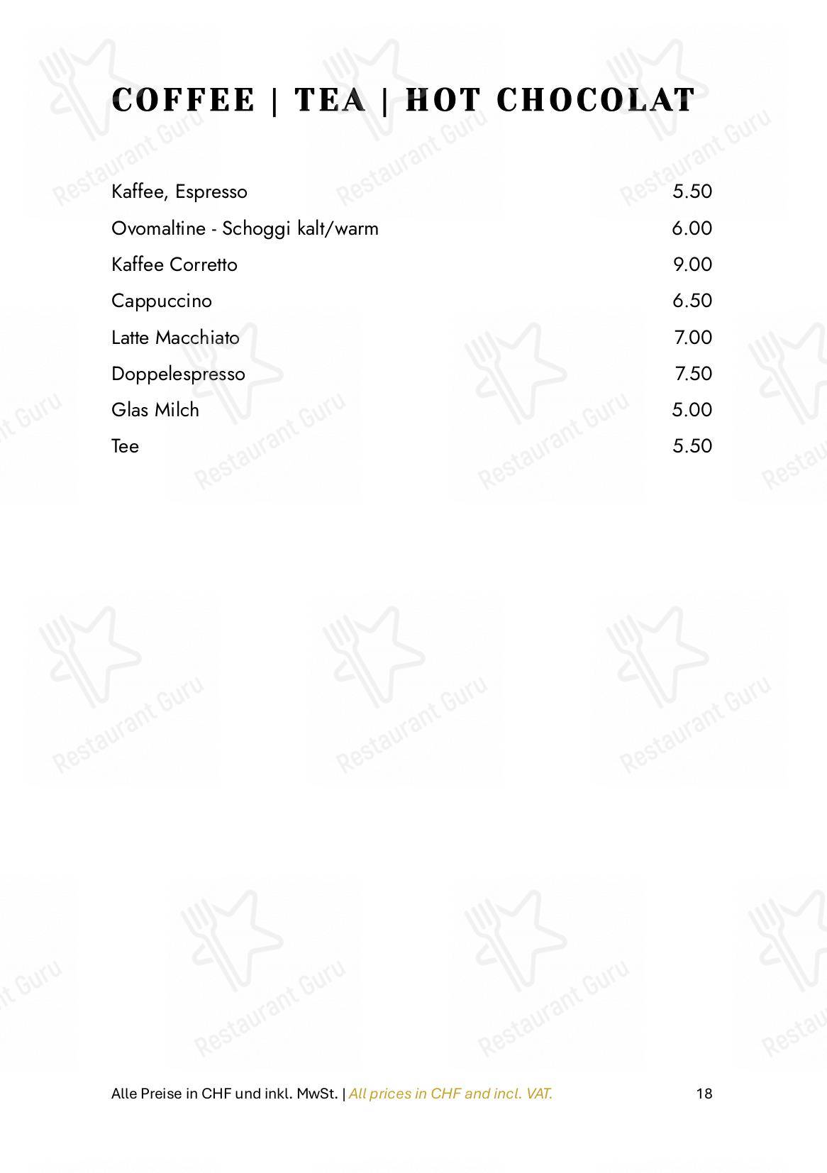 Основное меню per Zum Königstuhl - Schweizer Restaurant in Zürich Niederdorf ristorante