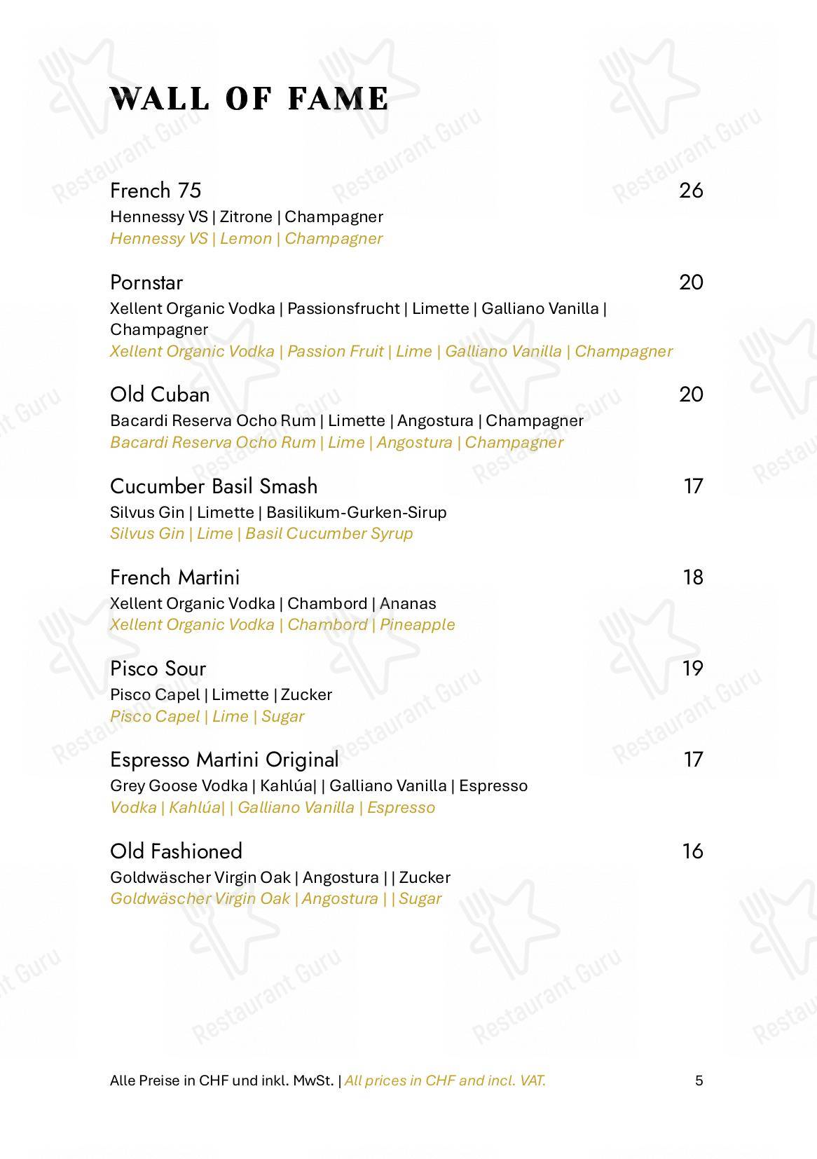 Основное меню per Zum Königstuhl - Schweizer Restaurant in Zürich Niederdorf ristorante