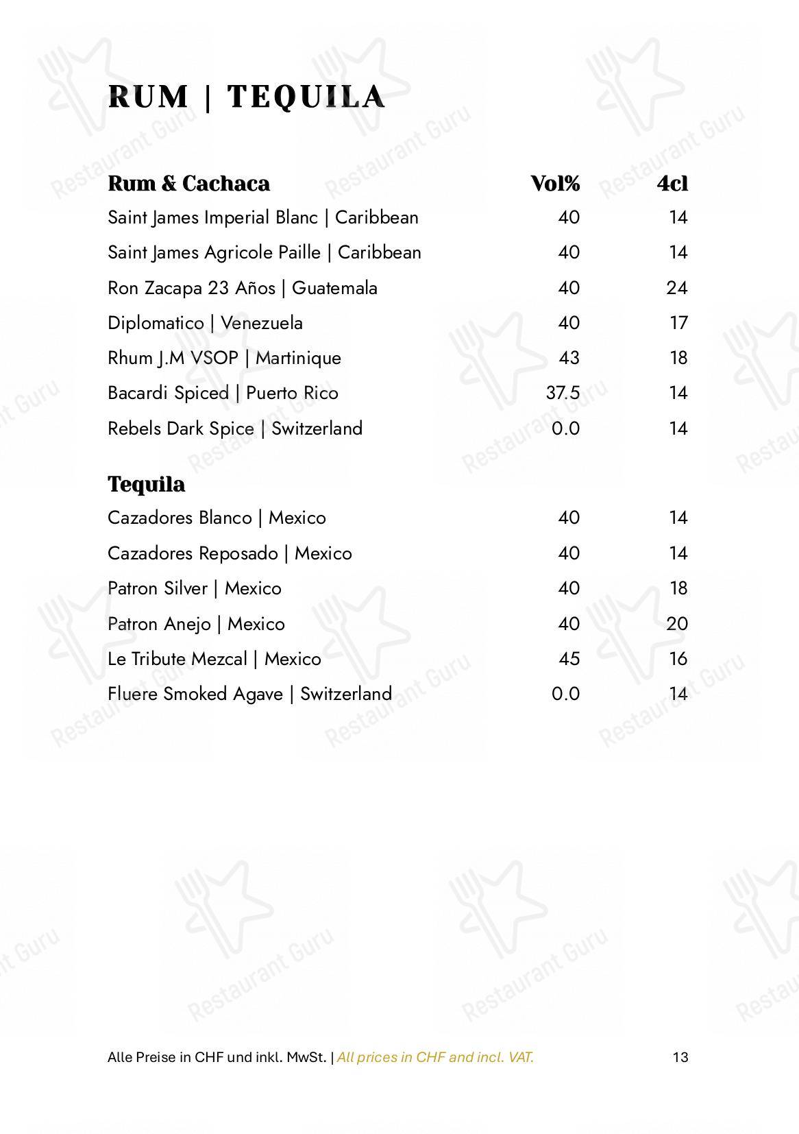 Основное меню per Zum Königstuhl - Schweizer Restaurant in Zürich Niederdorf ristorante