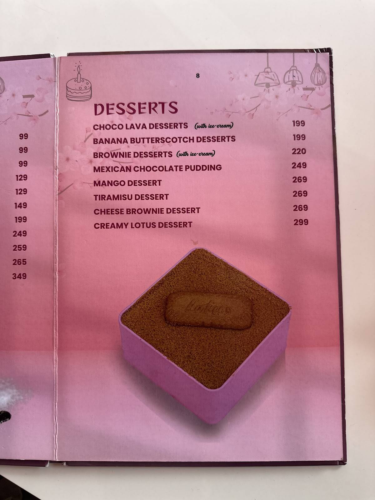 lavesta pink cafe menu