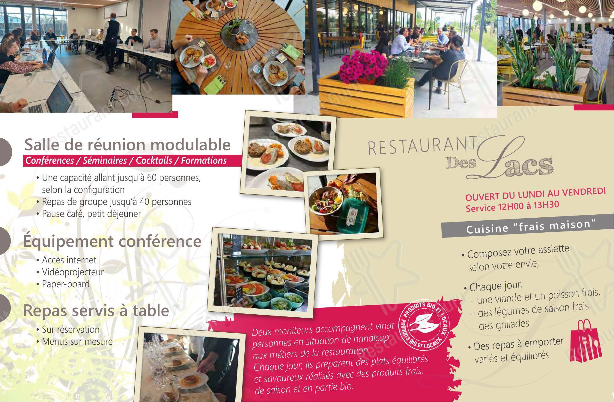 Коктейльная карта pour Adapei 33 Entreprise - Restaurant des Lacs dans Blanquefort
