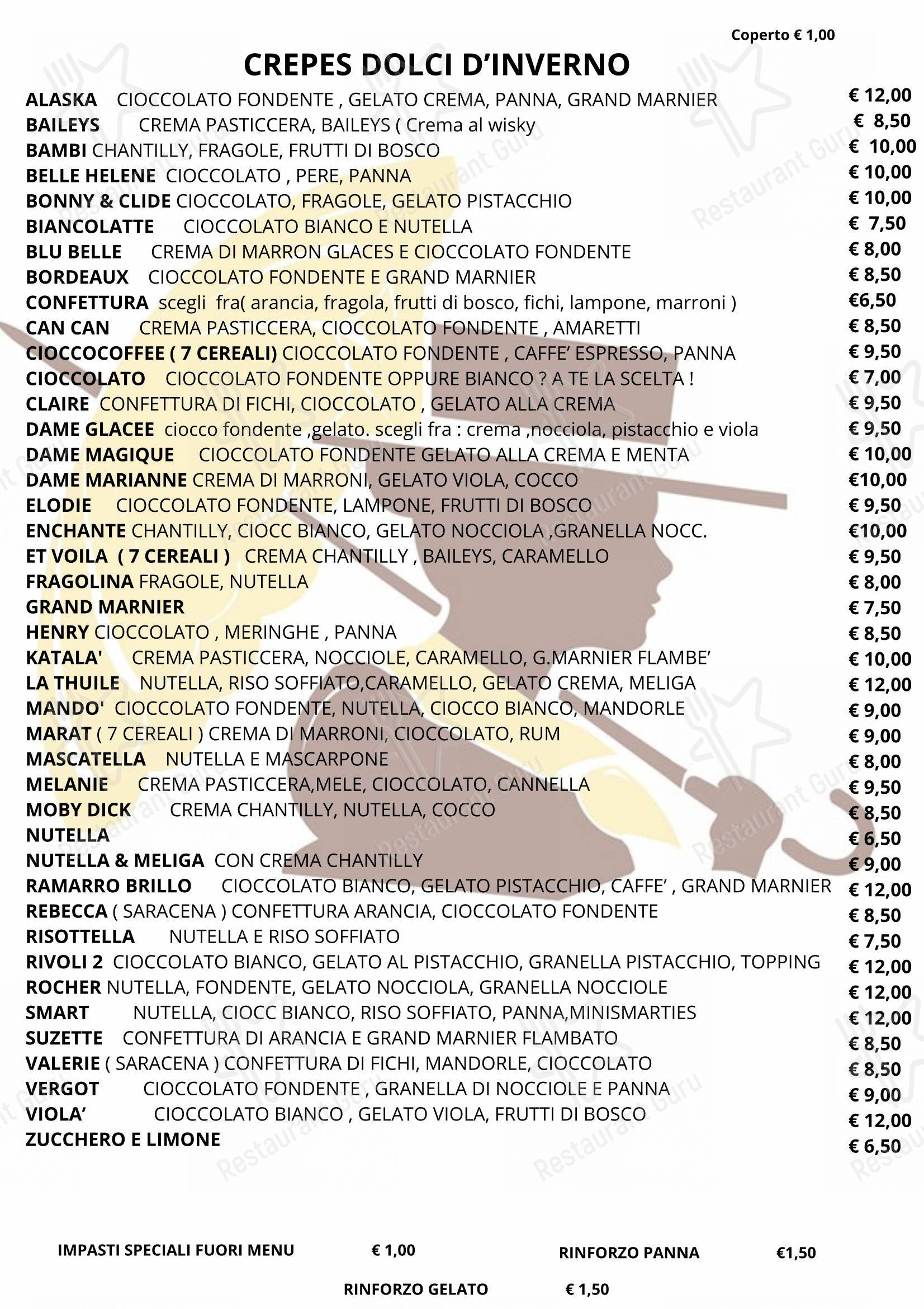 Allantè in Rivalta di Torino - Menu