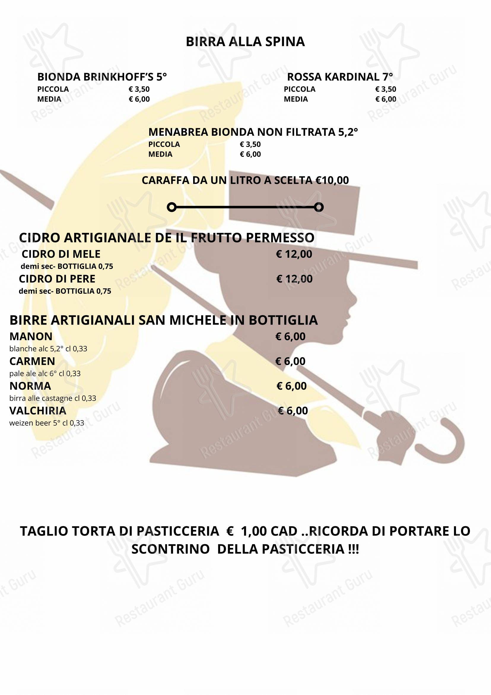 Menu bar per Allantè in Rivalta di Torino