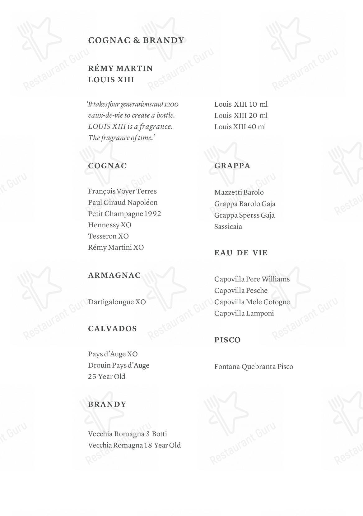 Arva presso Aman Venice in Venezia - Menu bar