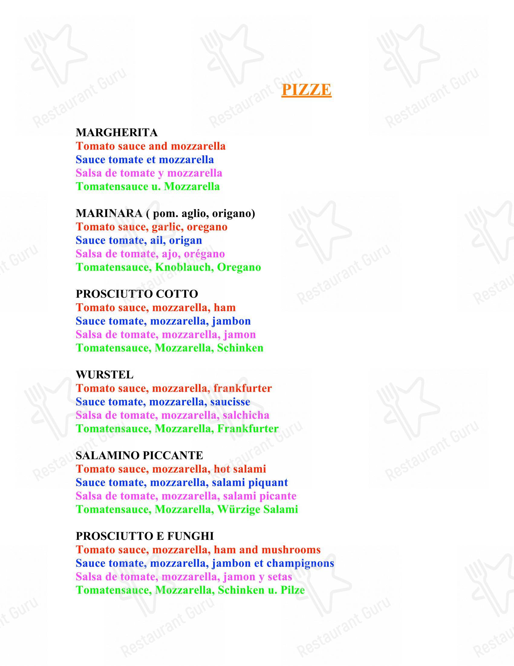 Menu per Bar Trattoria Silvia e Claudia ristorante