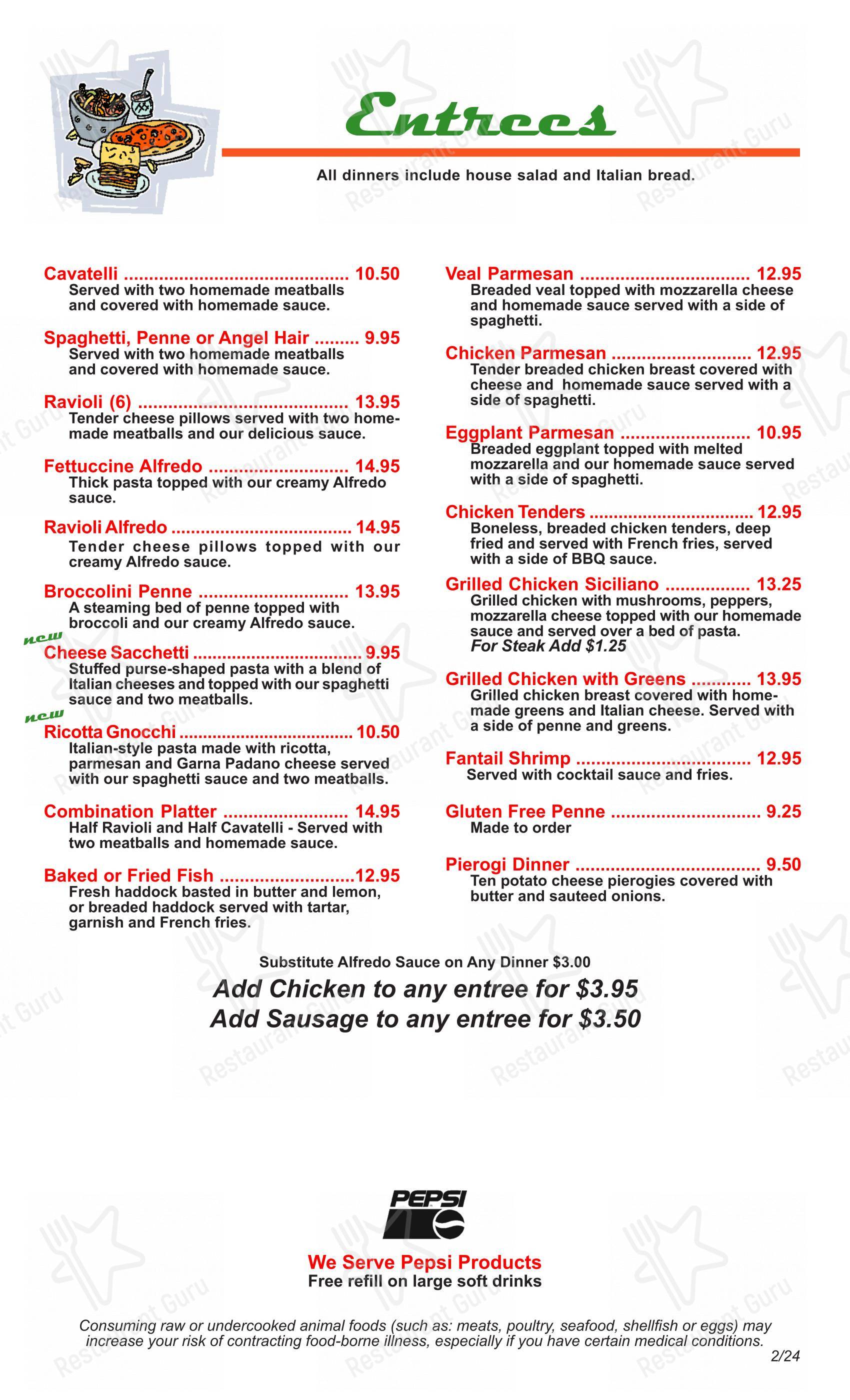 Menu at Belleria Boardman pizzeria, Boardman, Market St