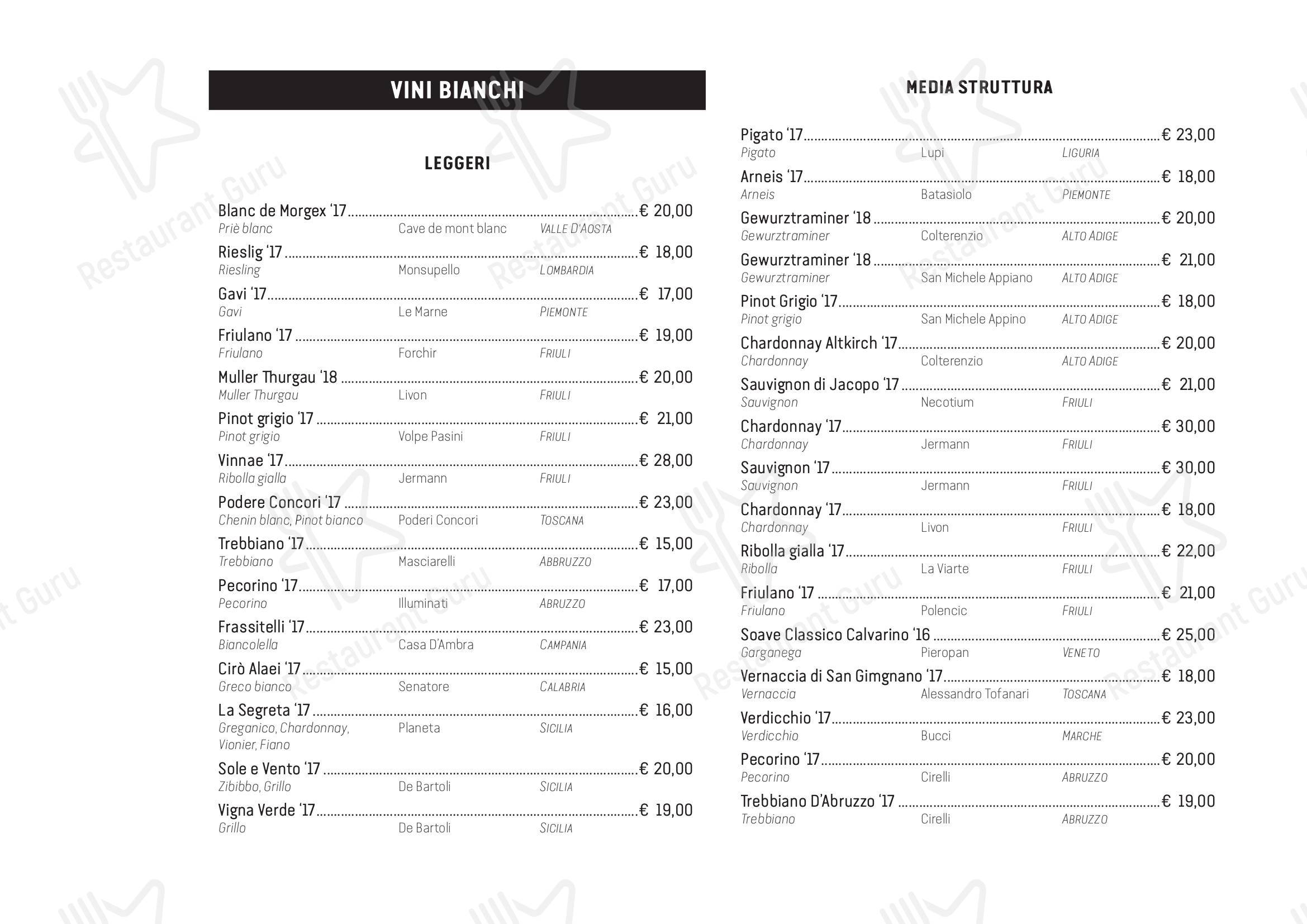 Menu bar per Cresci pub & bar