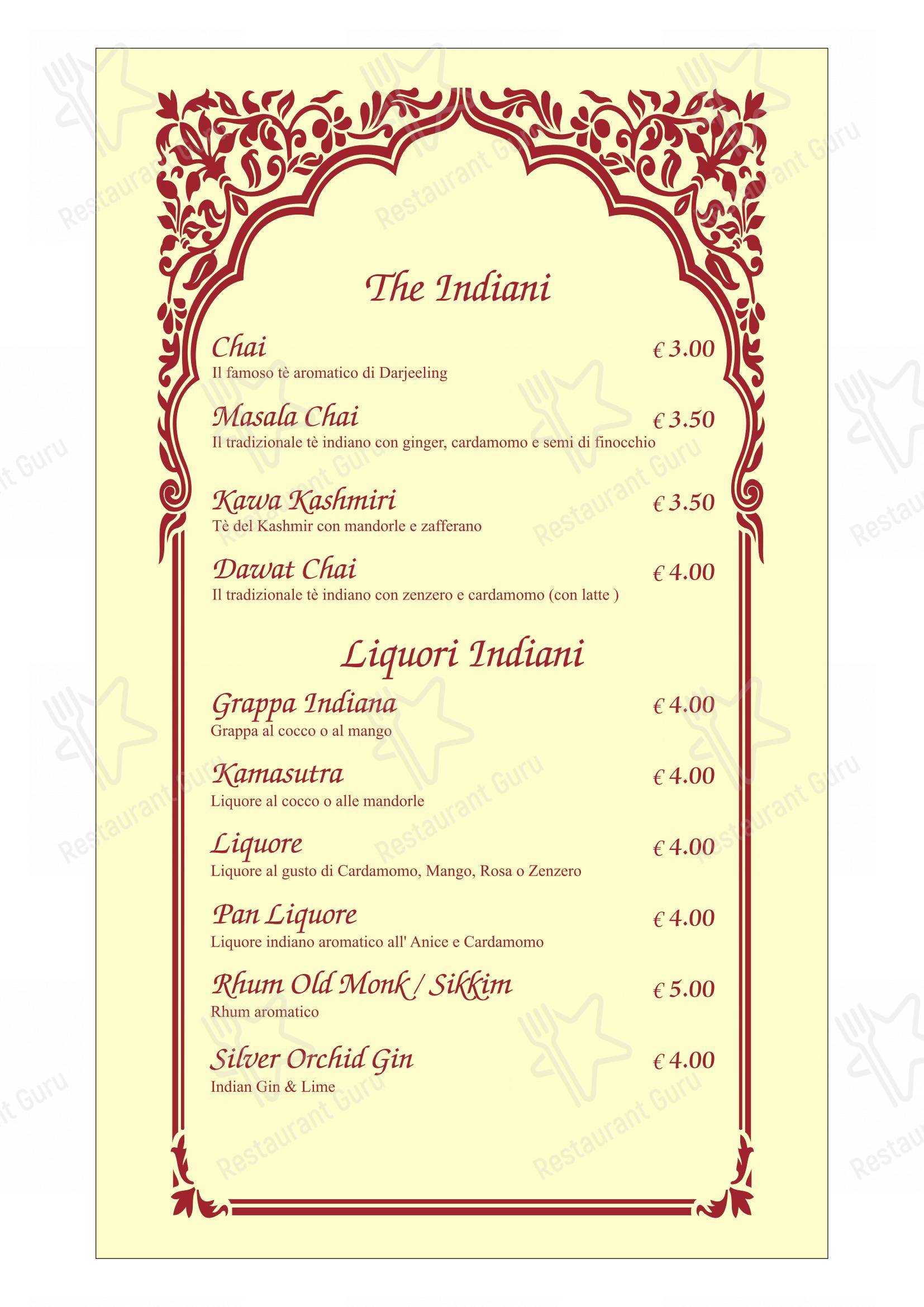 Ristorante indiano Dawat Torino in Torino - Menu bar